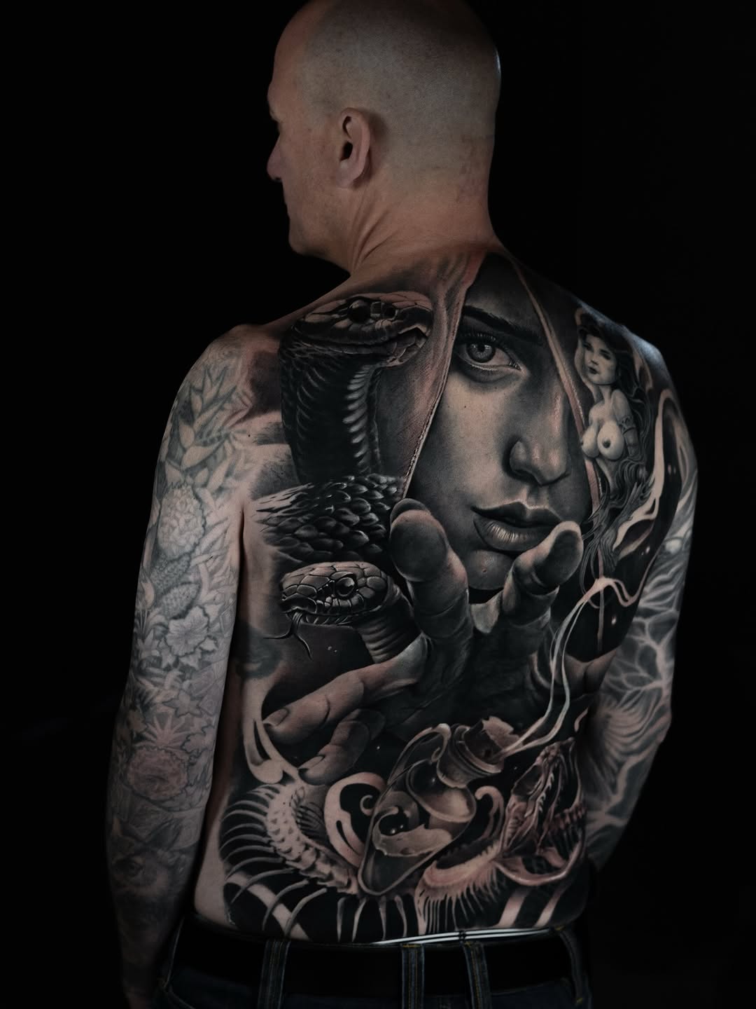 Tattoo by @davidbaenatattoo — realism, black_and_grey