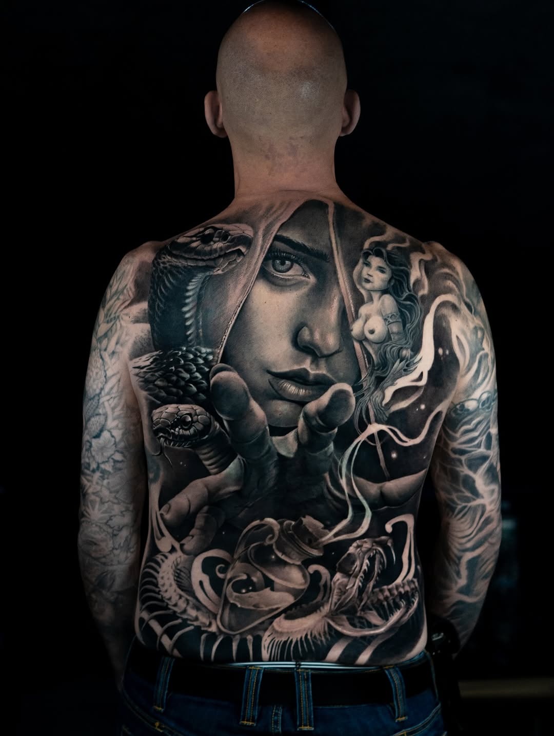 Tattoo by @davidbaenatattoo — realism, black_and_grey