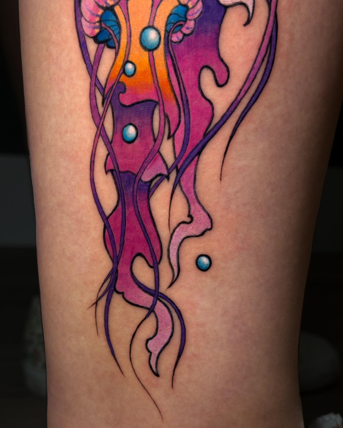 Abstract design new school tattoo on the forearm by Hailey K - Arizona Tattoo Artist, Miami, Florida
