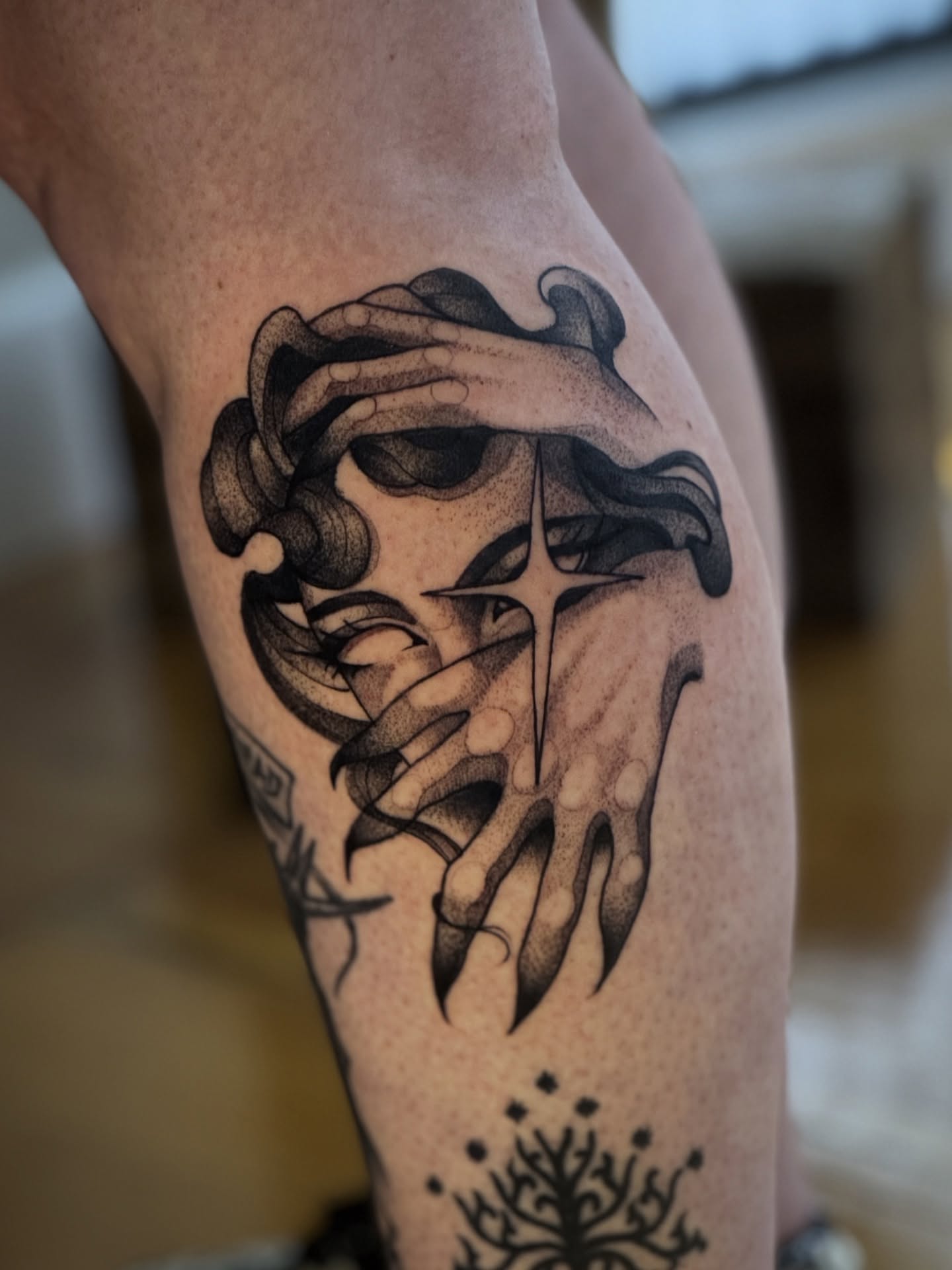 Tattoo by @lauren.tattoos — black_and_grey