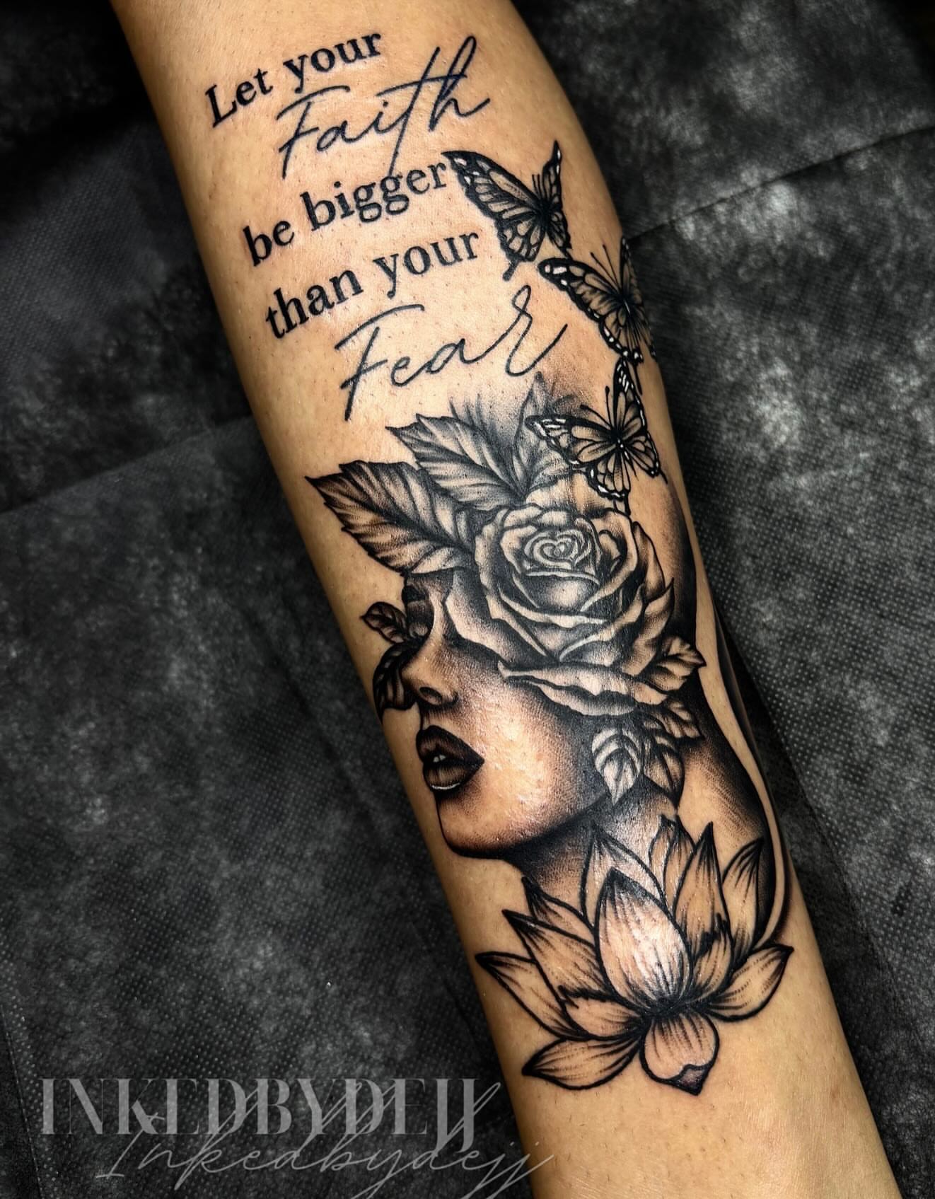 Tattoo by @inkedbydejj — black_and_grey, realism