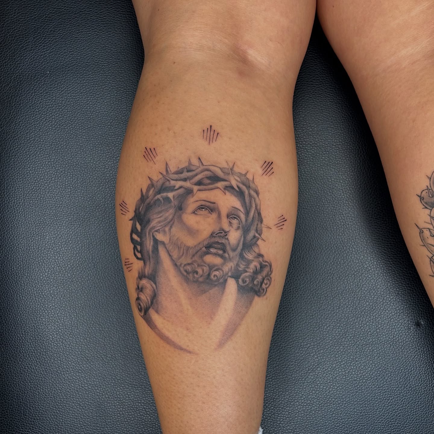 Jesus Christ realism tattoo on the forearm by ✭ Elisa ✭
