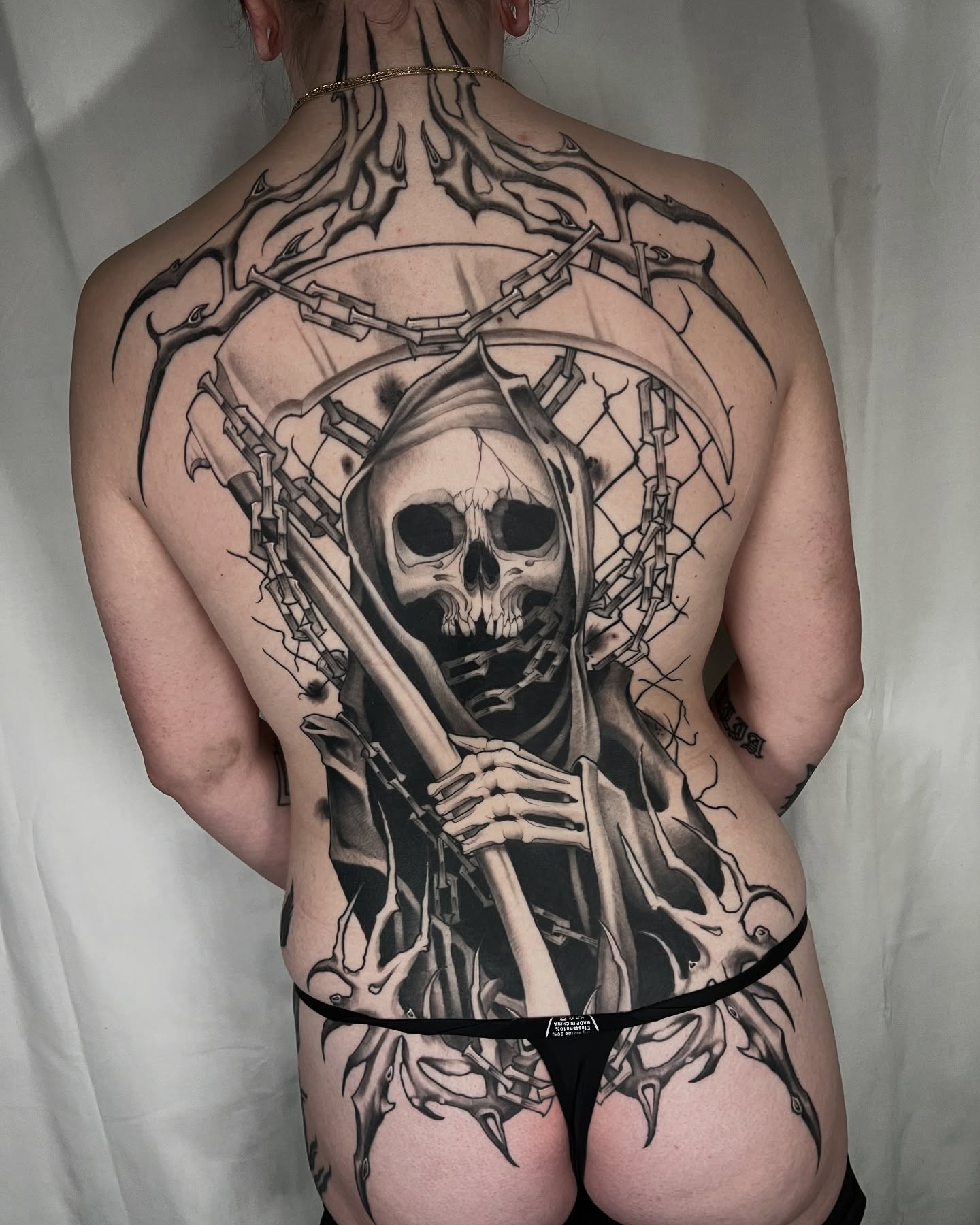 Tattoo by @lordovflies — black_and_grey