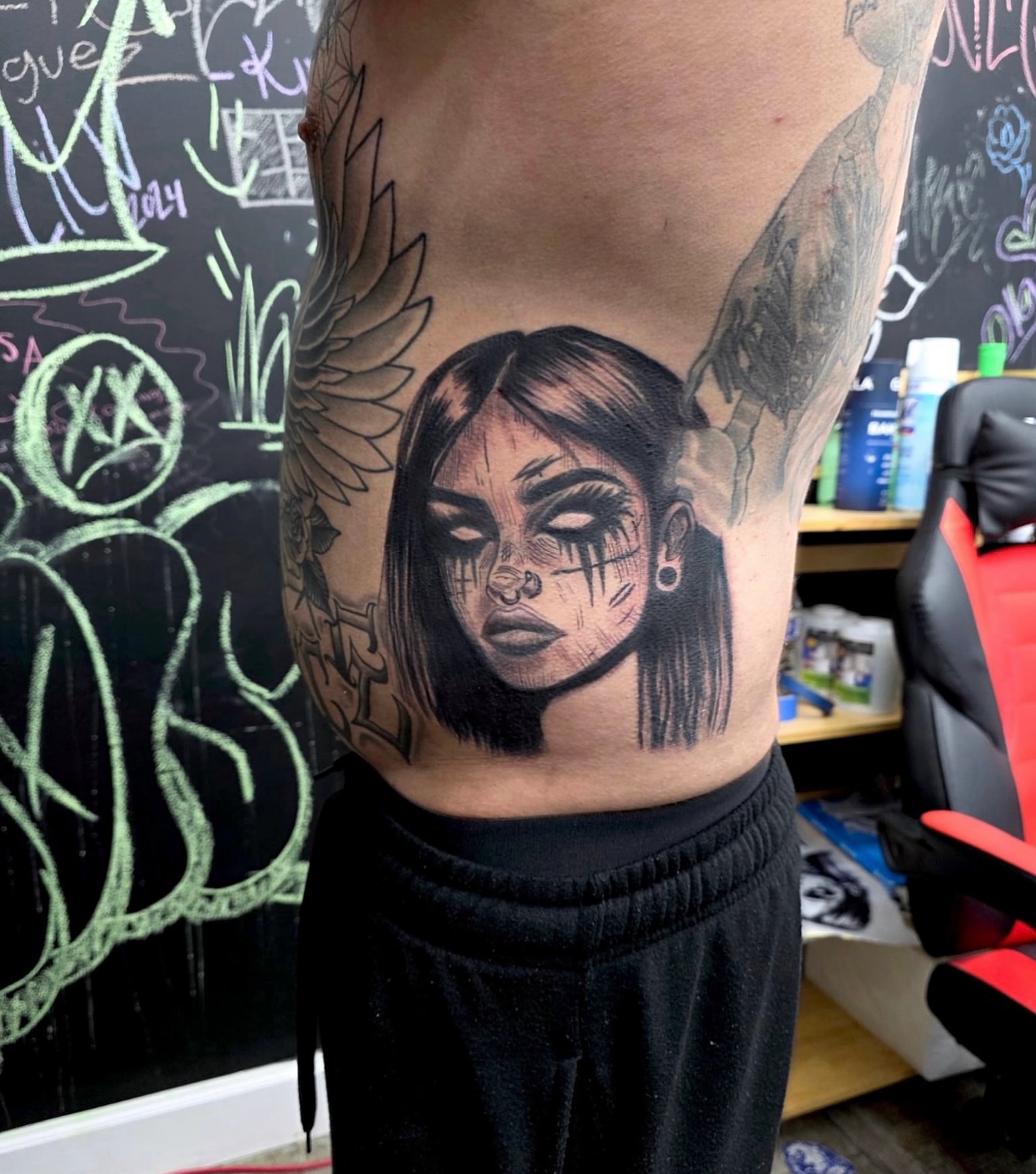 Tattoo by @missmangokush — realism, dark_realism