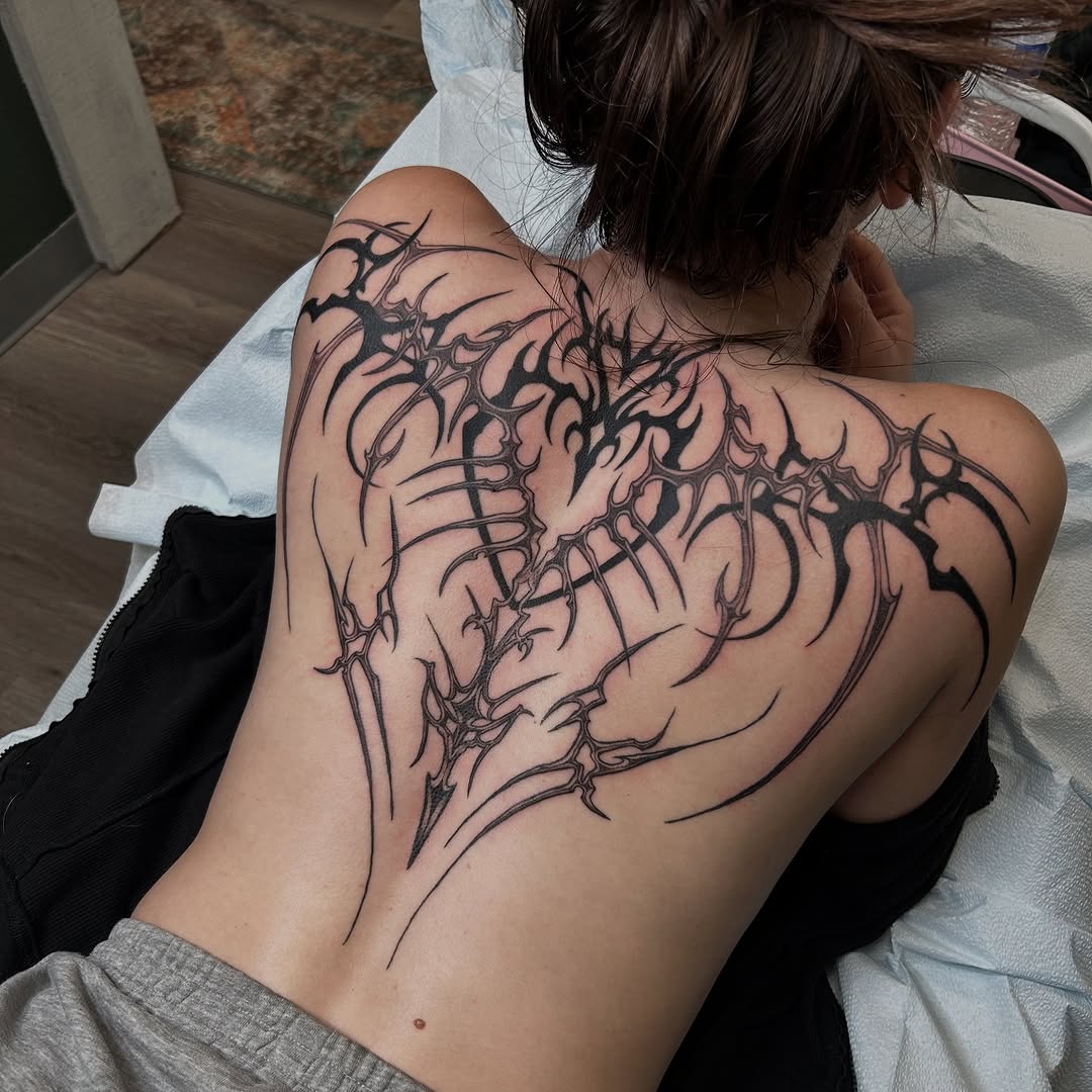 Tattoo by @deadkaylietattoo — blackwork, ornamental