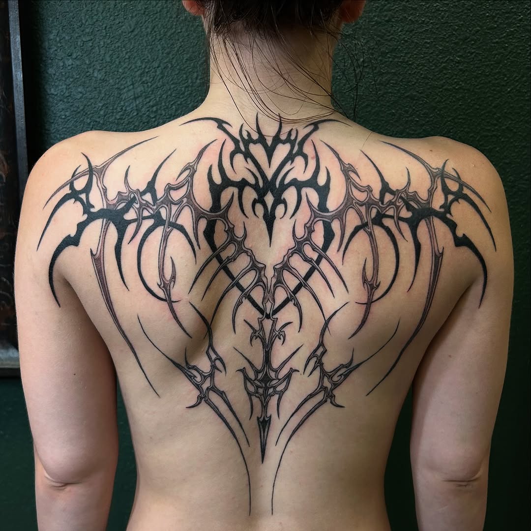 Tattoo by @deadkaylietattoo — blackwork, ornamental