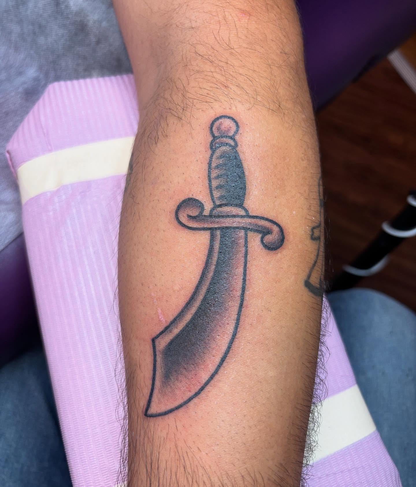 Tattoo by @hellbers — black_and_grey
