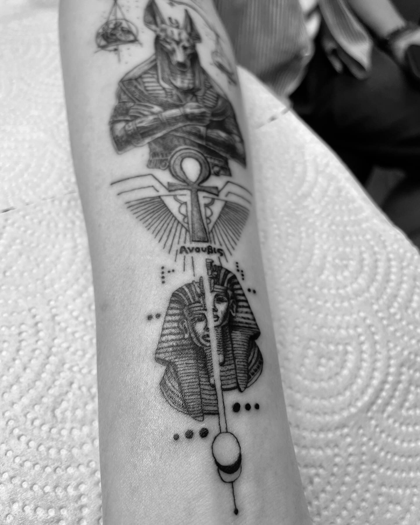 Tattoo by @arthoitam — black_and_grey, dotwork