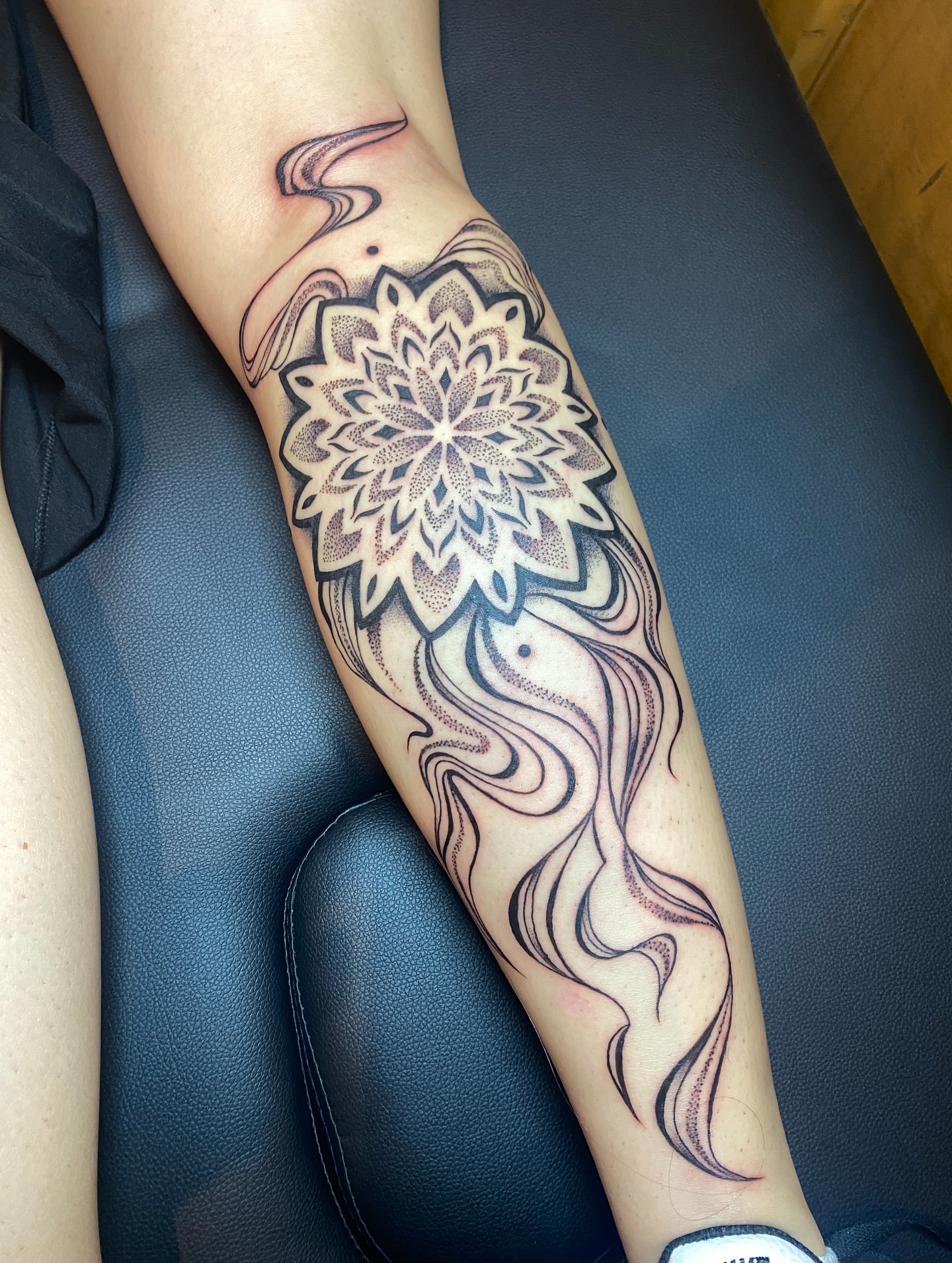 Tattoo by @skins_aj — dotwork, geometric