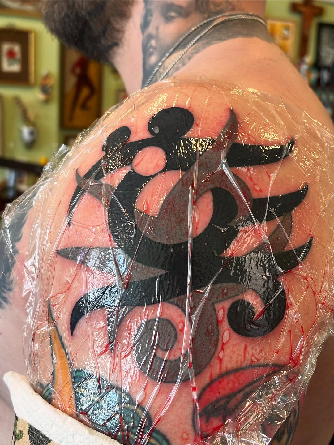 Tattoo by @eric.altonen โ tribal, blackwork