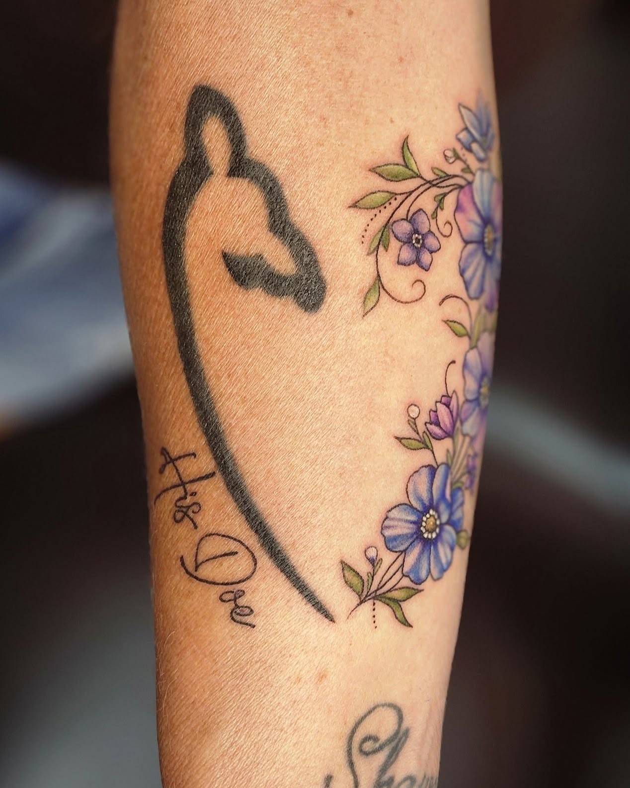 Tattoo by @lil_bunny_bab — dotwork