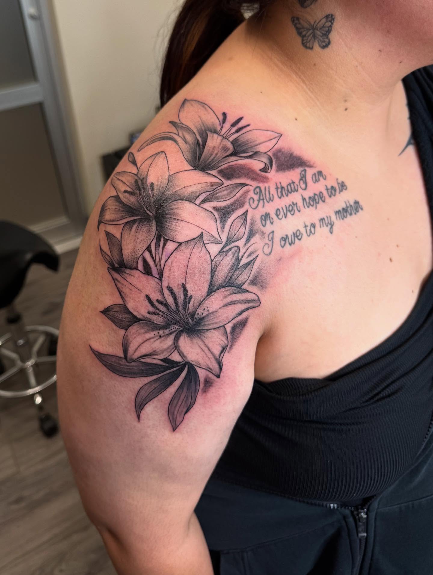 Tattoo by @gluhd_ink — black_and_grey