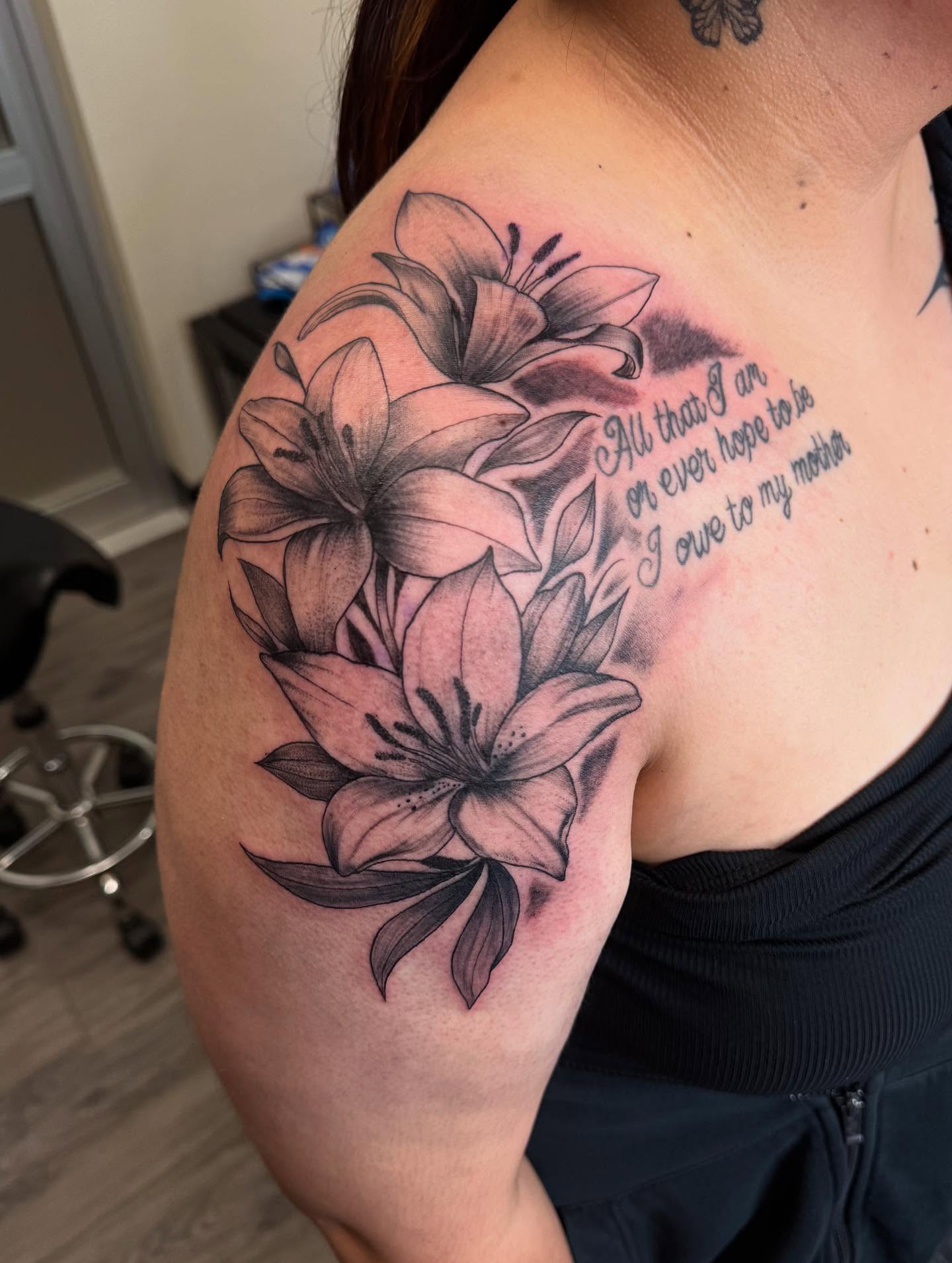 Tattoo by @gluhd_ink — black_and_grey