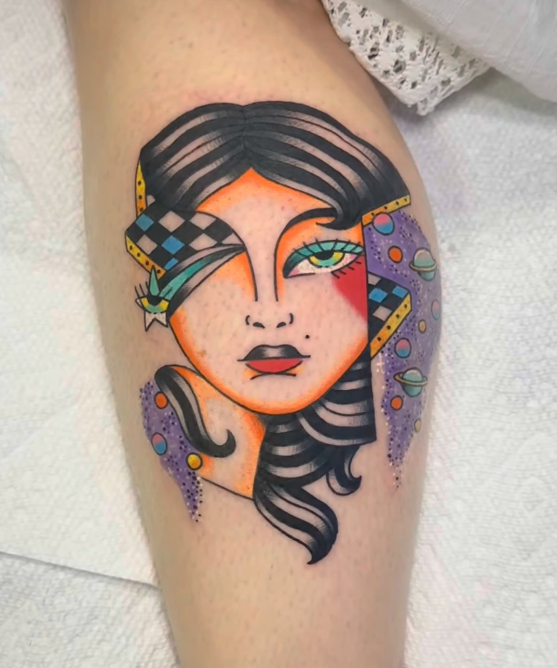 Tattoo by @toadtat2 — dotwork, surrealism