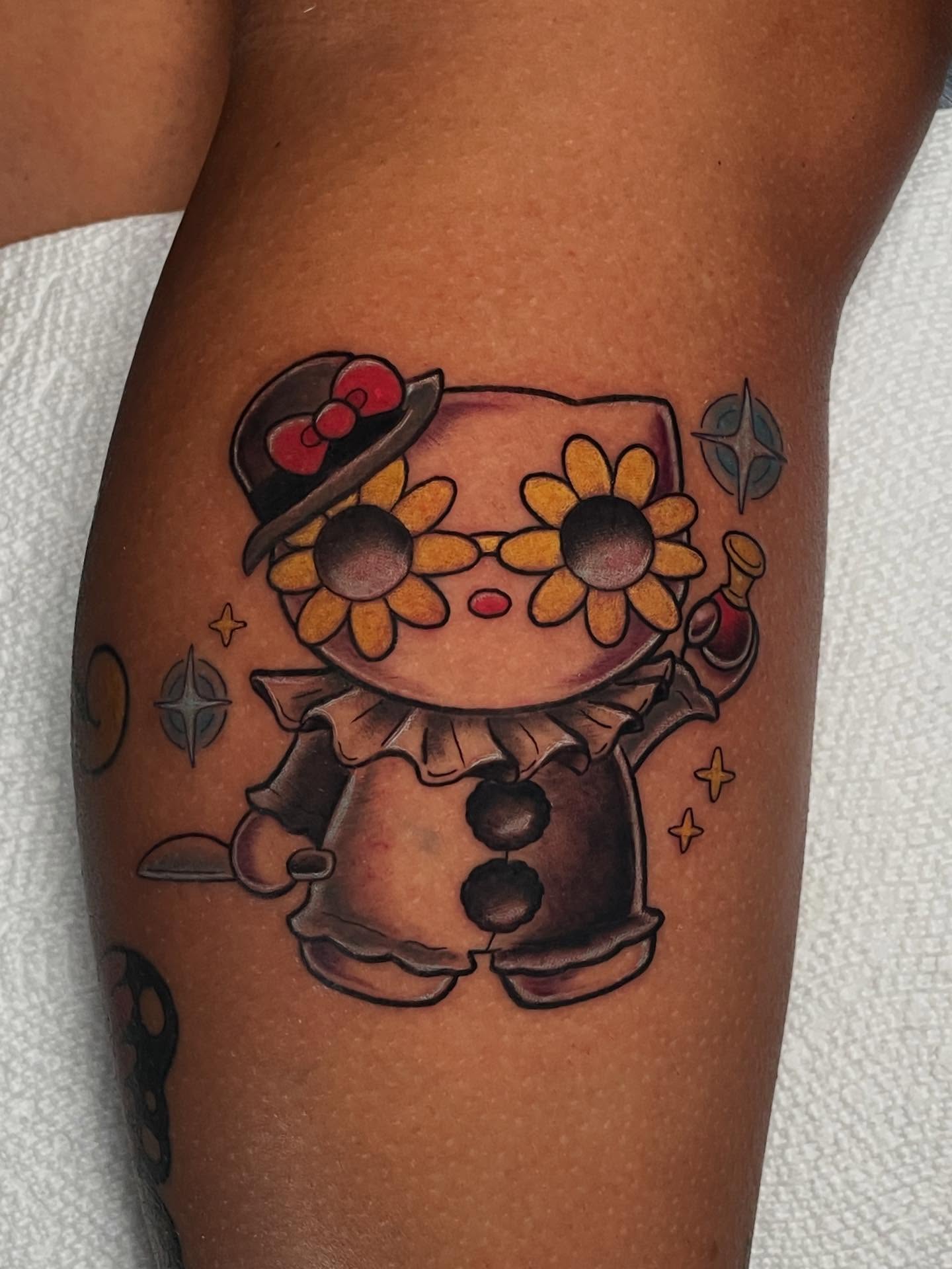 Scarecrow new school tattoo on the thigh by ✦ 𝐊𝐚𝐢𝐭 ✦
