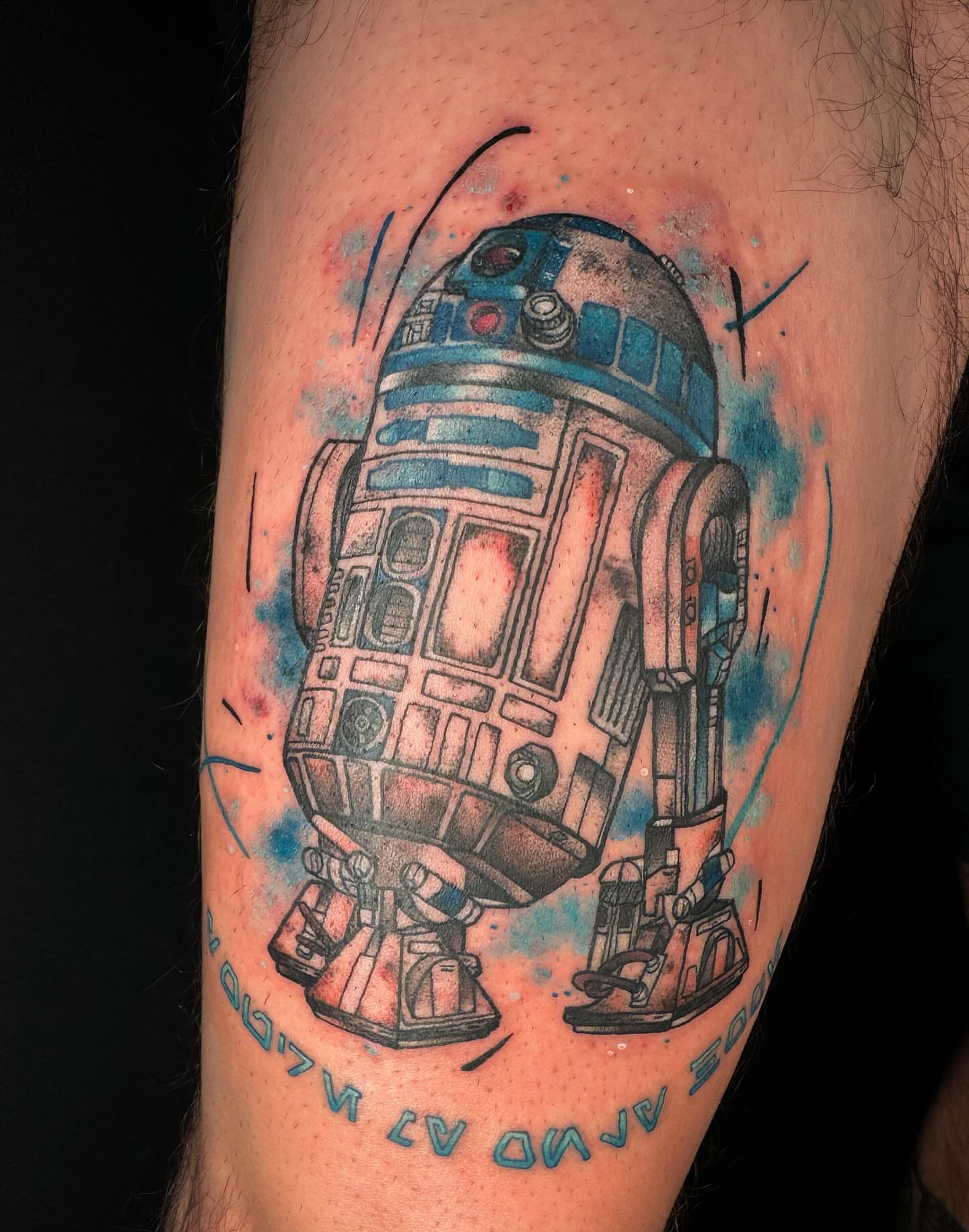 Tattoo by @dilloneavestattoo — dotwork, watercolor