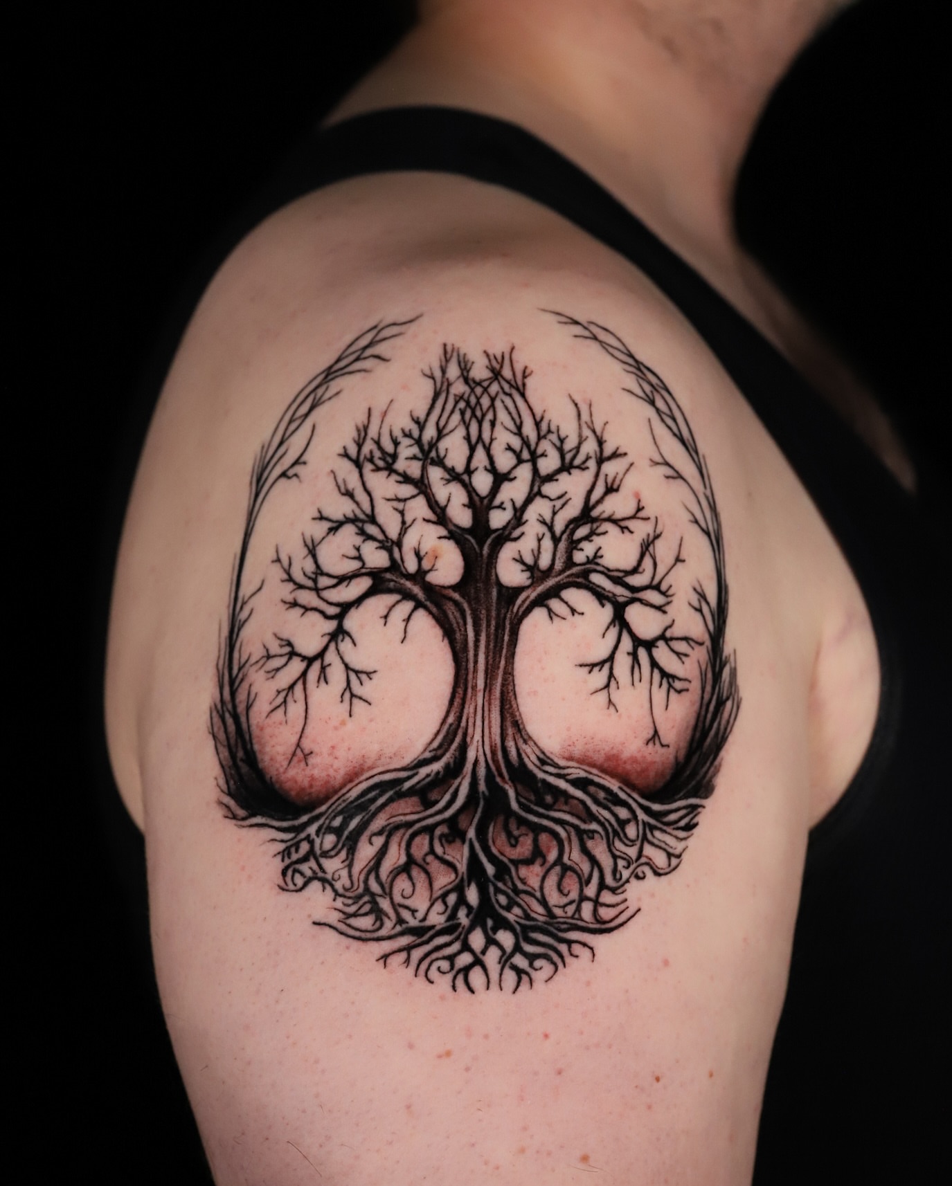 Tattoo by @ethanlundtattooing — black_and_grey