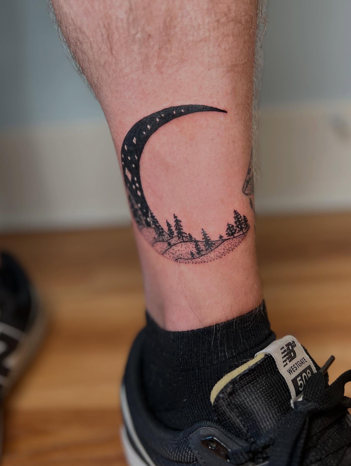 Tattoo by @laceyink_ — dotwork, black_and_grey
