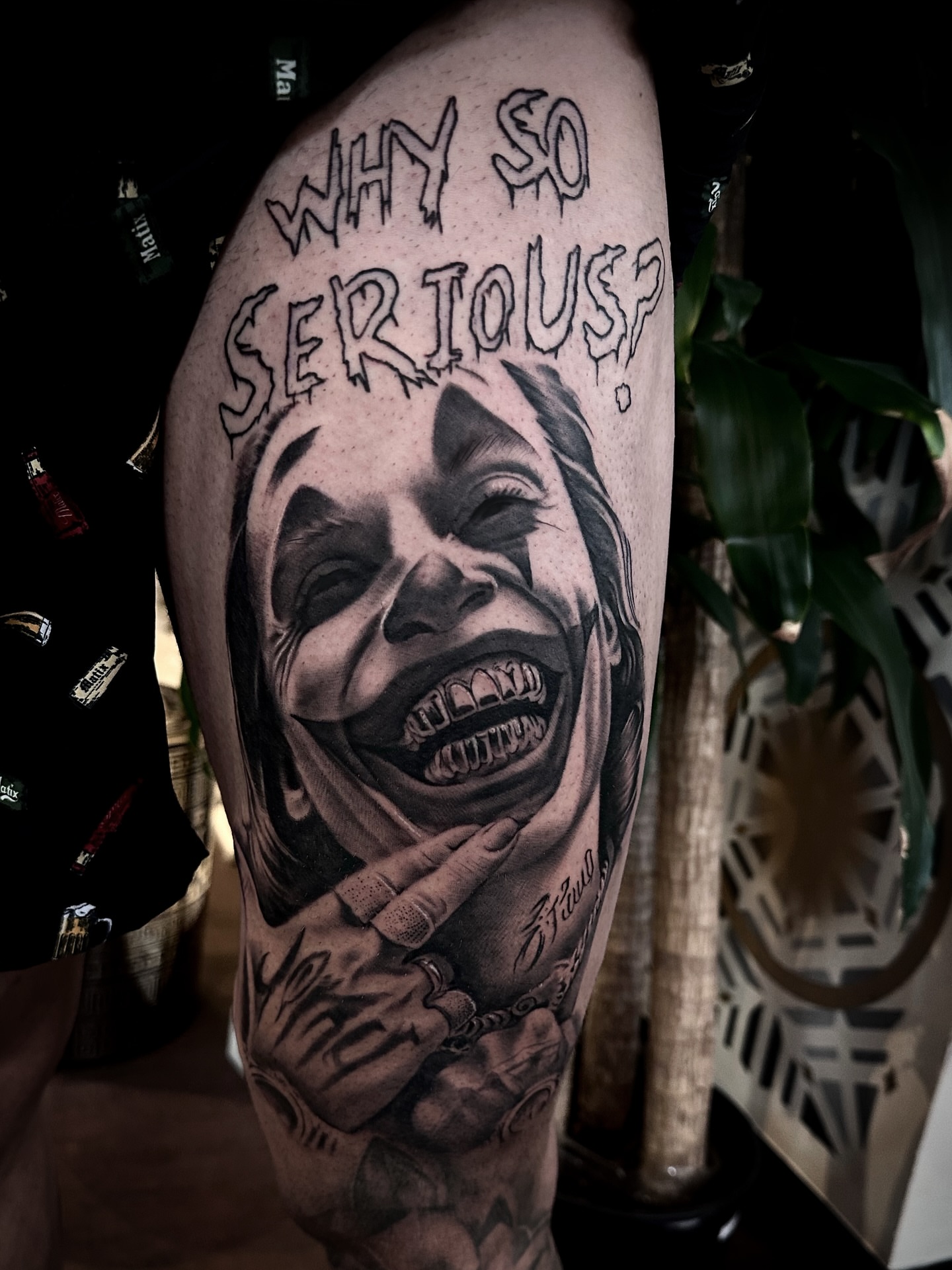 Joker realism tattoo on the forearm by Tattoo Artist - the Goat