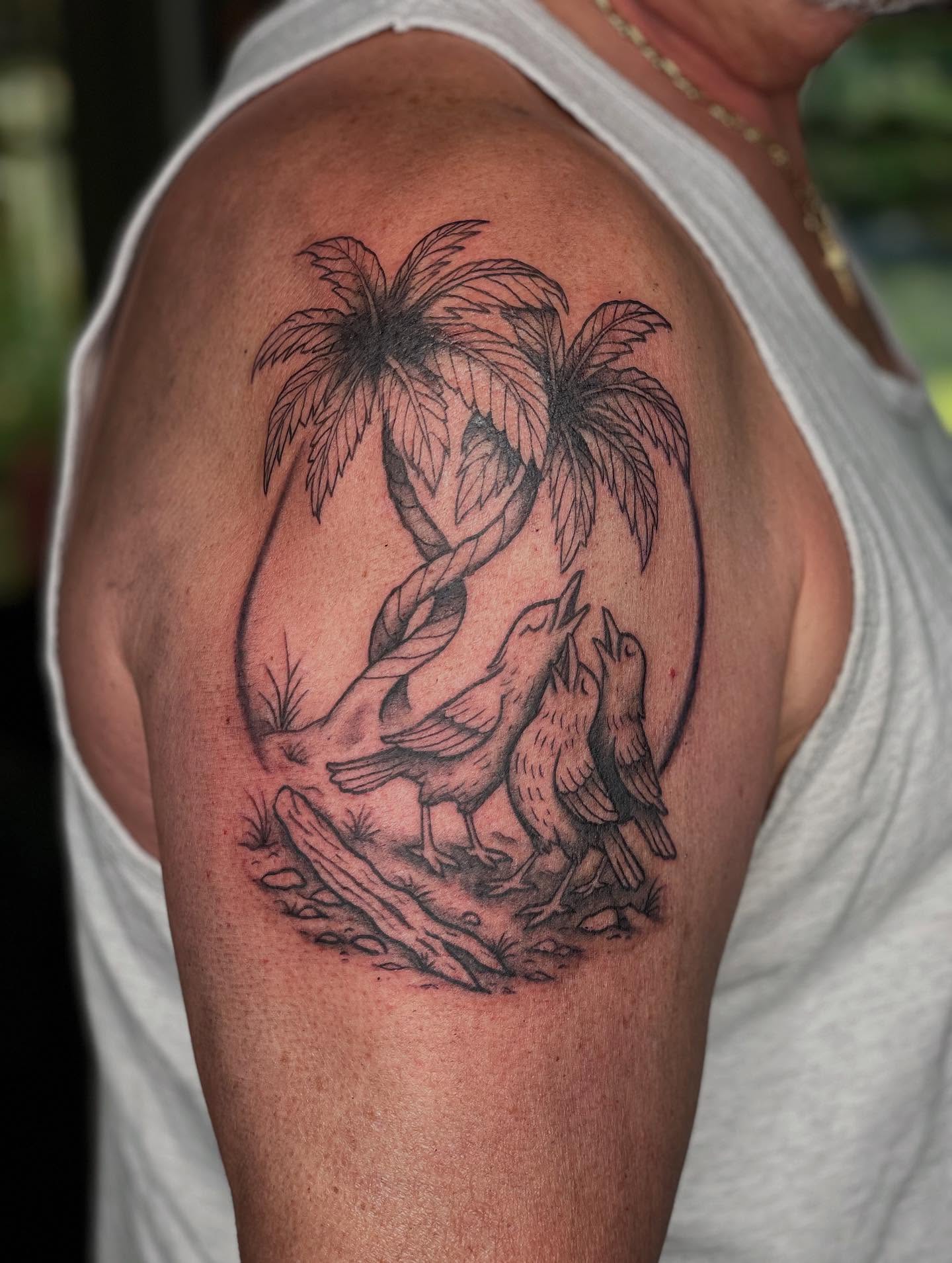 Tattoo by @inkedbyharlow โ black_and_grey