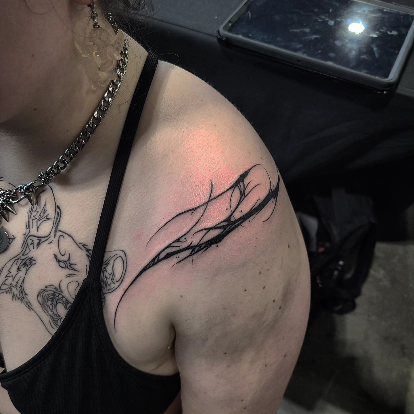 Tattoo by @boxofguts — black_and_grey