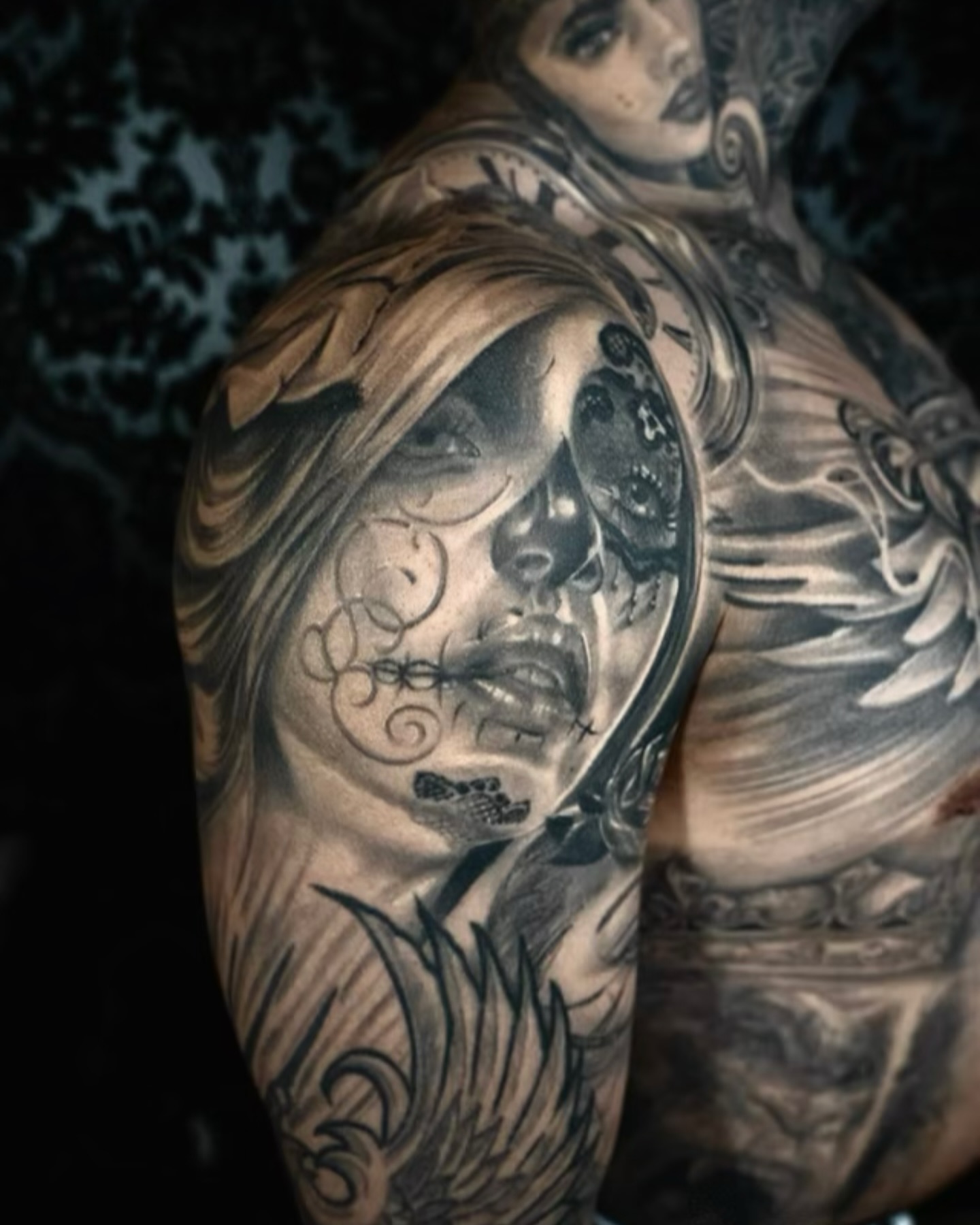 Tattoo by @dzulmaster — black_and_grey, realism