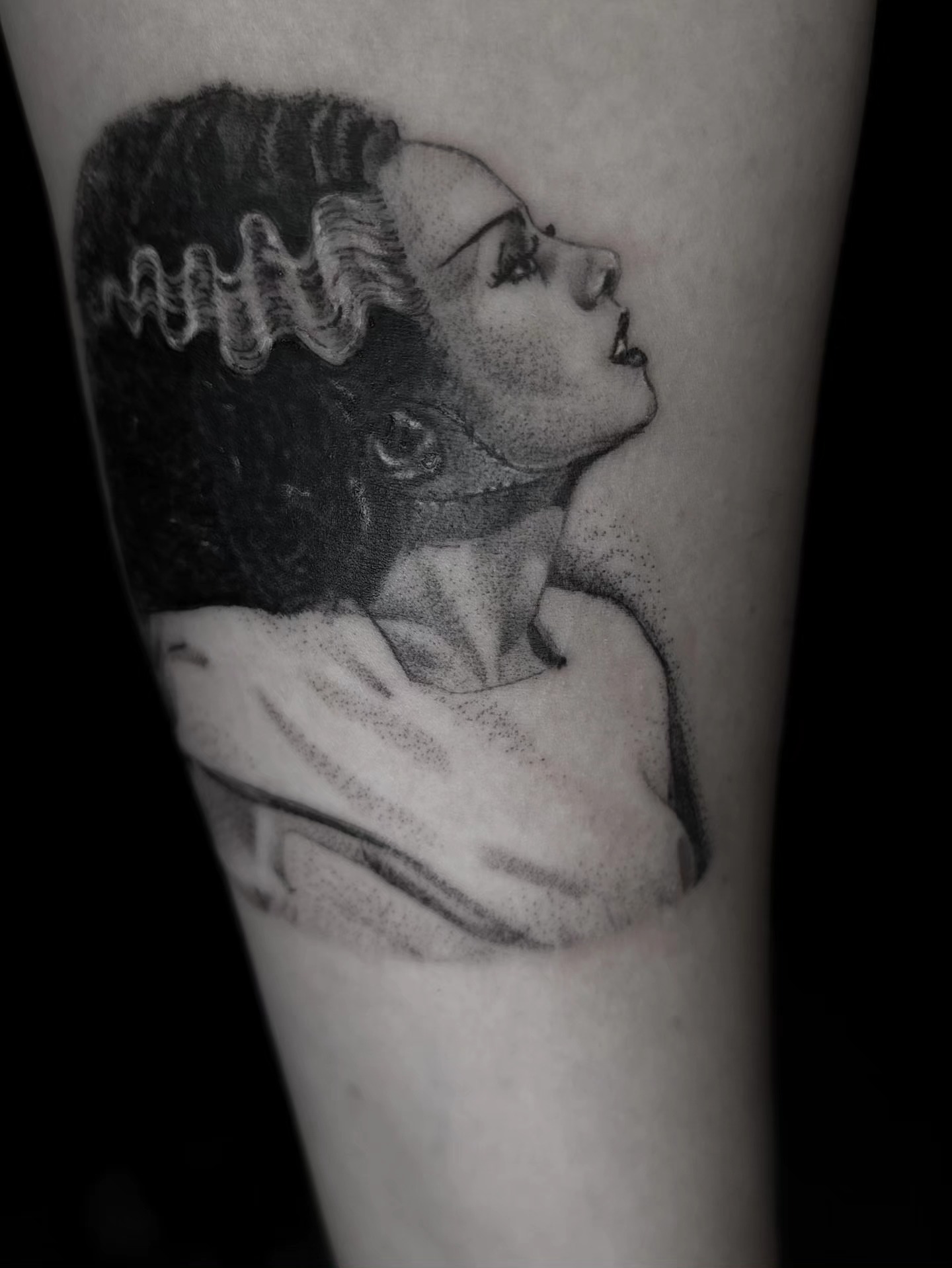 Woman dotwork tattoo on the forearm by Viktoriia ▪︎ Tattoo ▪︎ Chicago ▪︎ Naperville