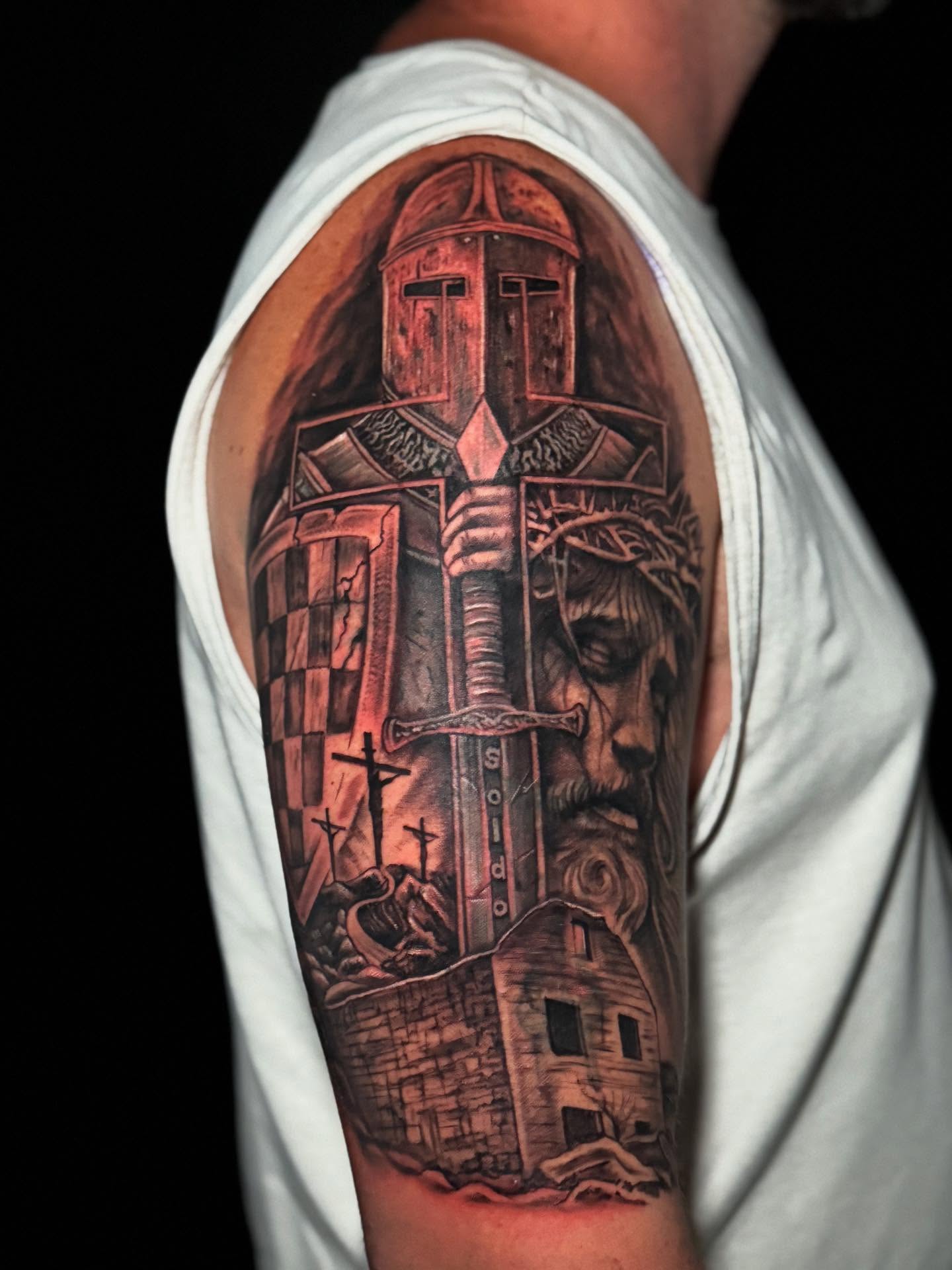 Tattoo by @shawnskaletattoos — realism, dark_realism