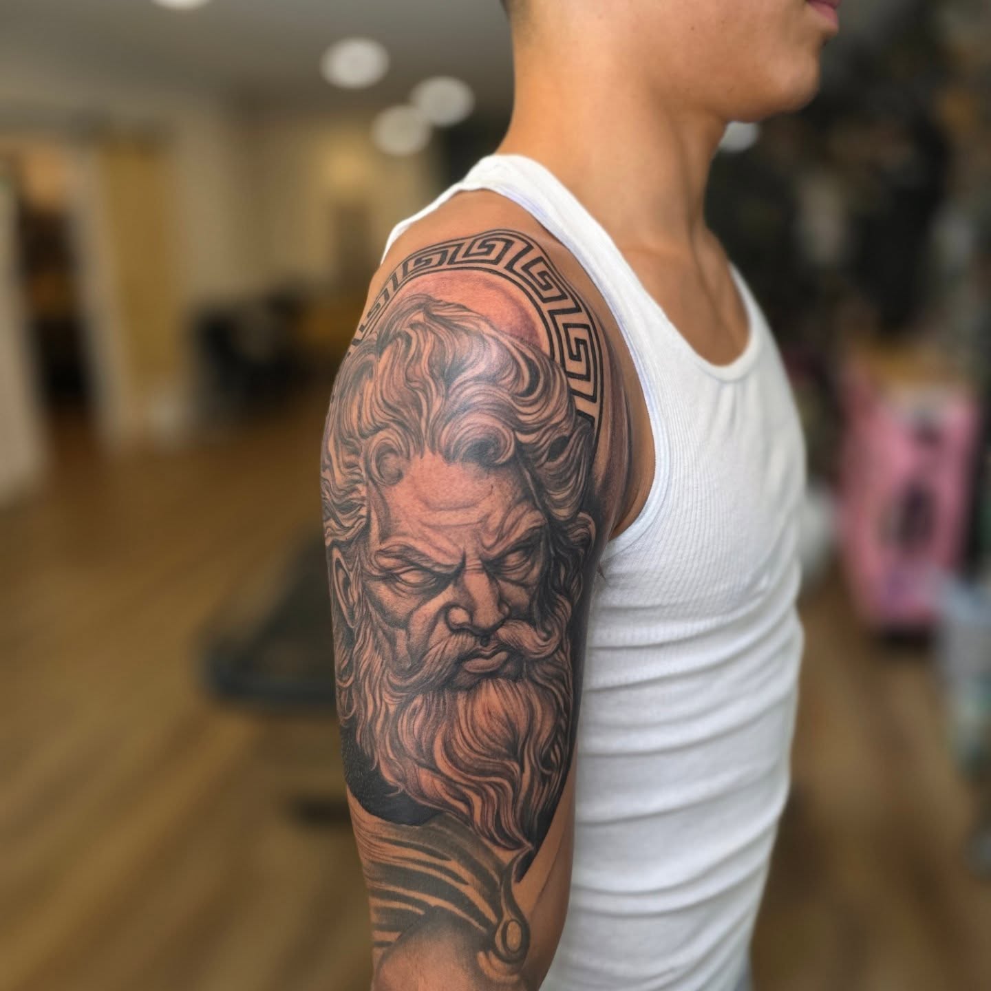 Tattoo by @saimachaintatt2 — realism, black_and_grey