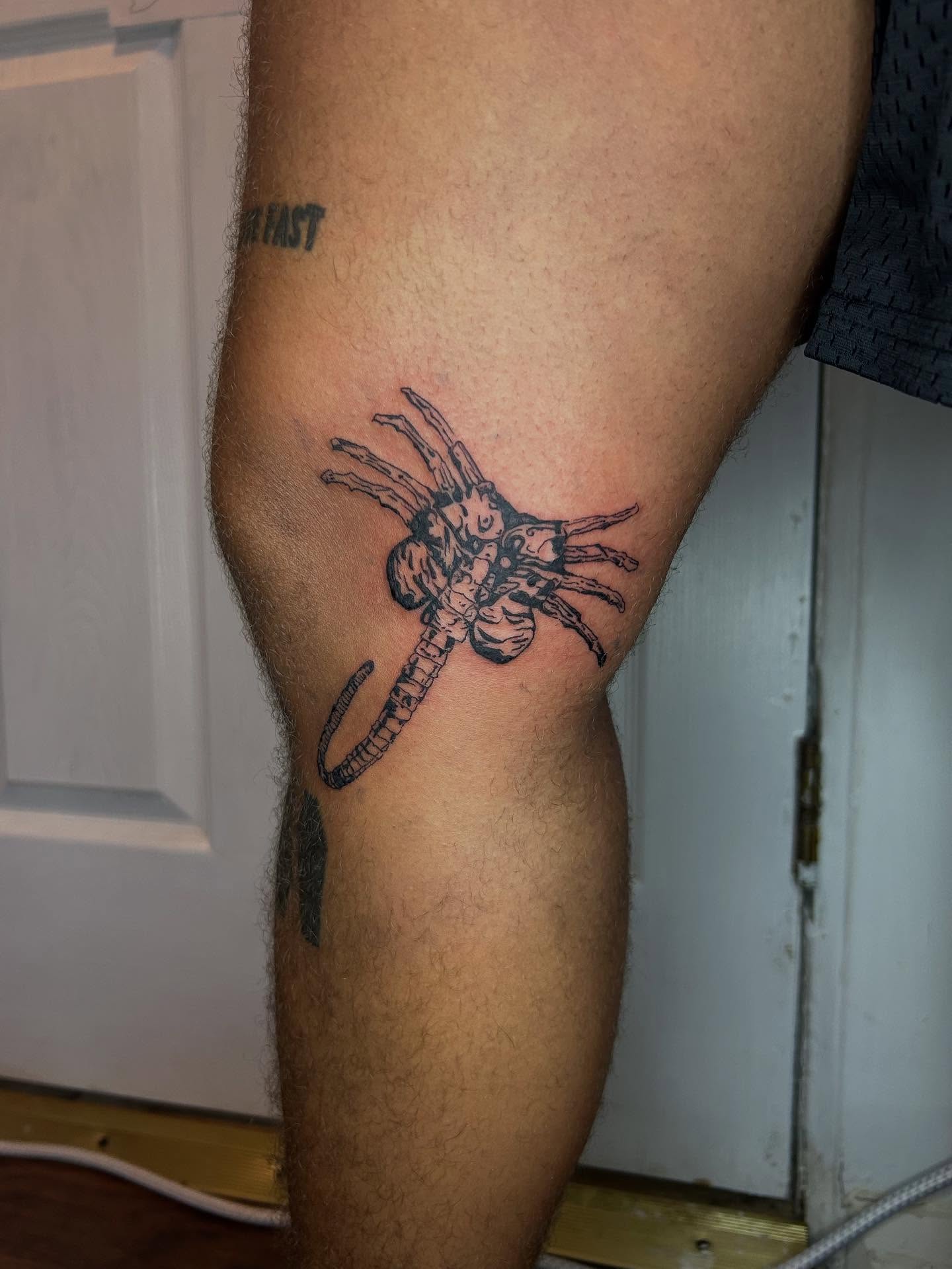 Alien creature realism tattoo on the forearm by (isa)ac ૮₍ ˃̵ࡇ˂̵ ₎ა