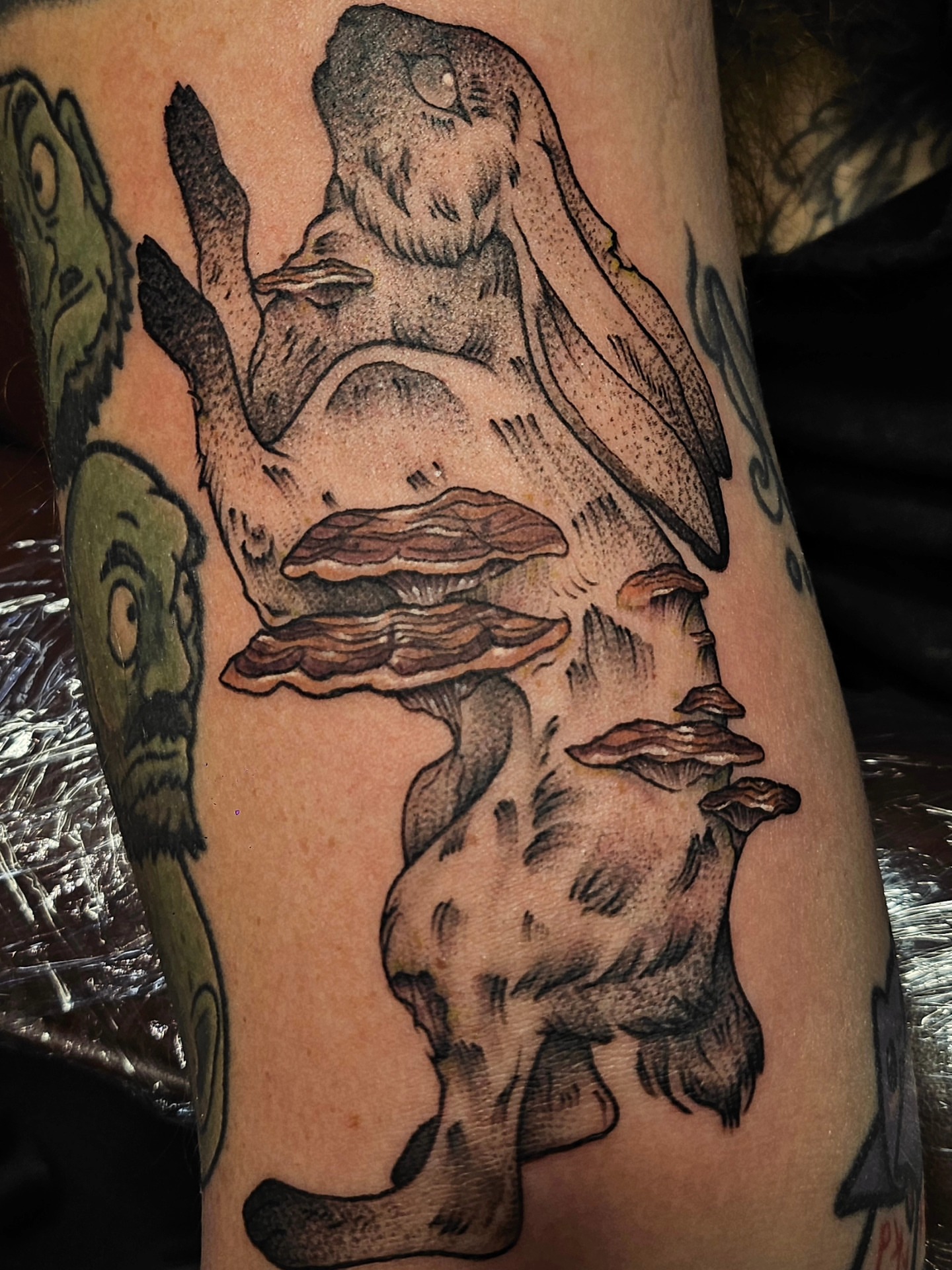 Tattoo by @needleandthorntattoo — dotwork, black_and_grey