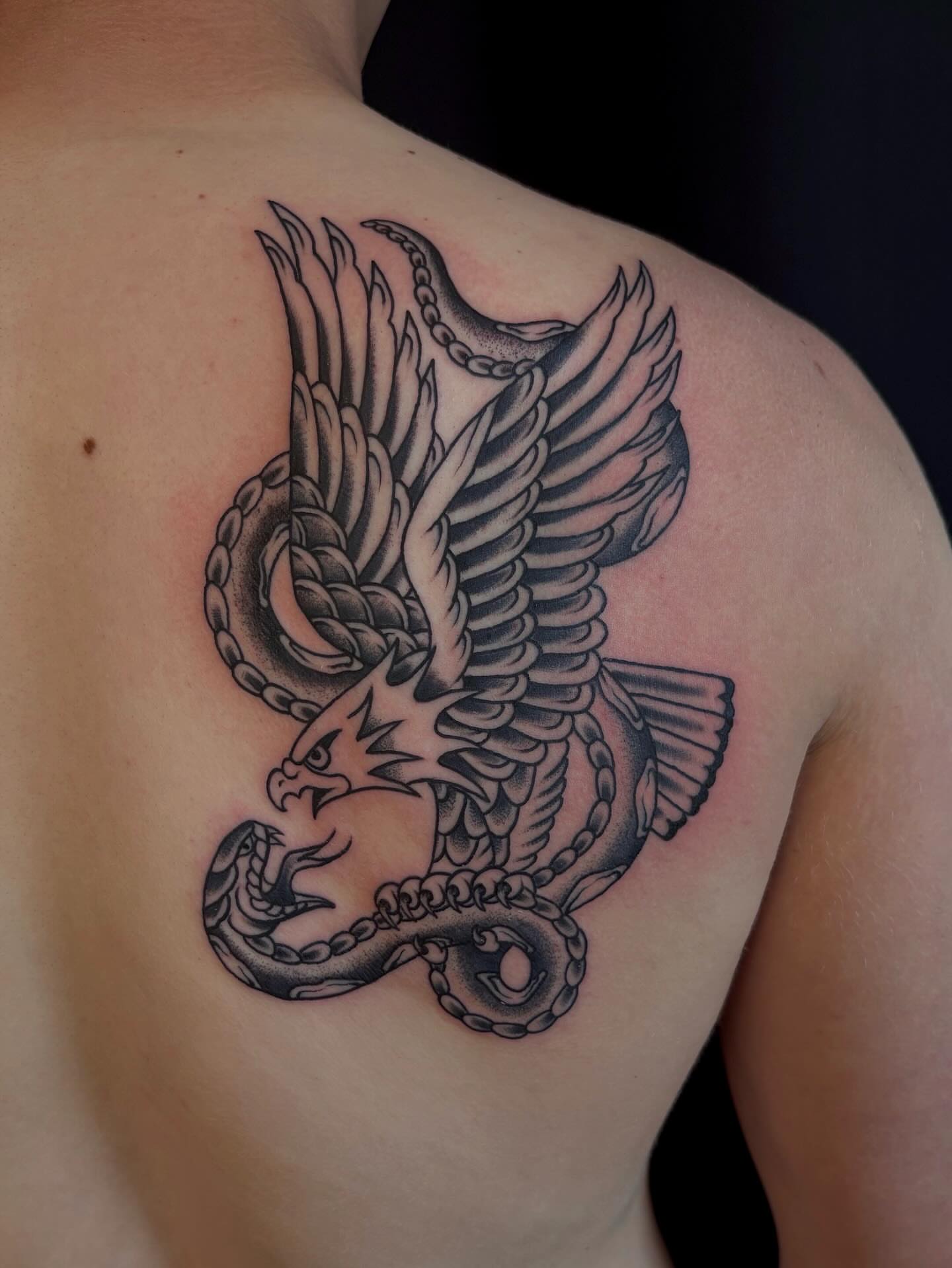 Tattoo by @pembrlily — black_and_grey