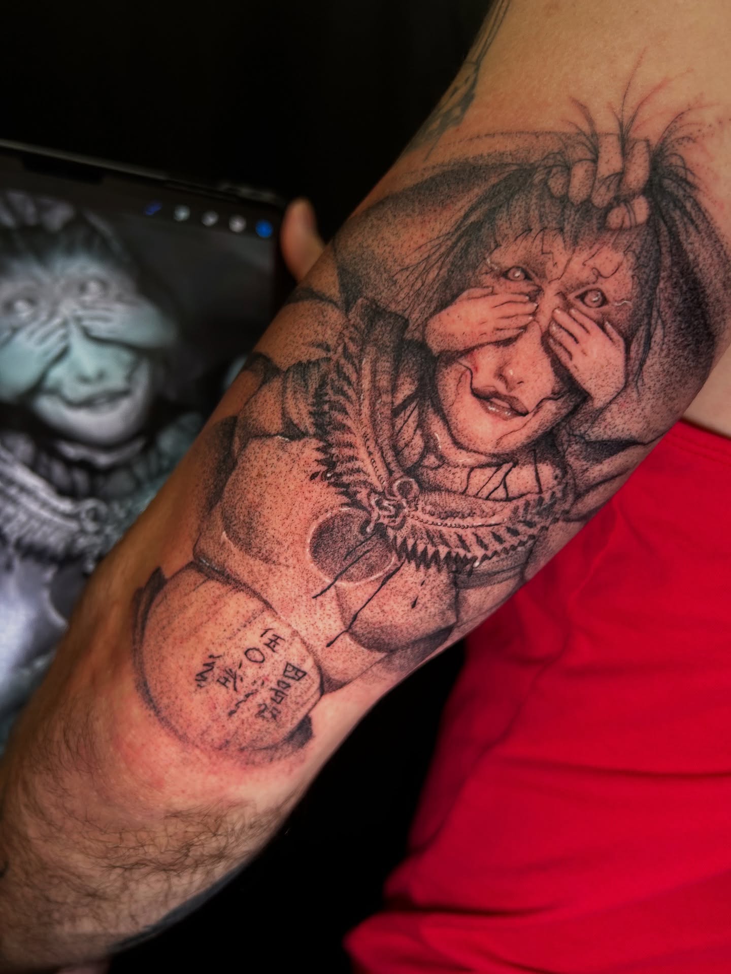 Tattoo by @angiestoki — dotwork, realism