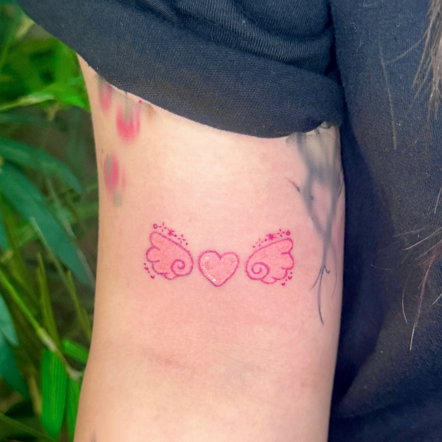 Heart with wings dotwork tattoo on the forearm by Yez tattoo