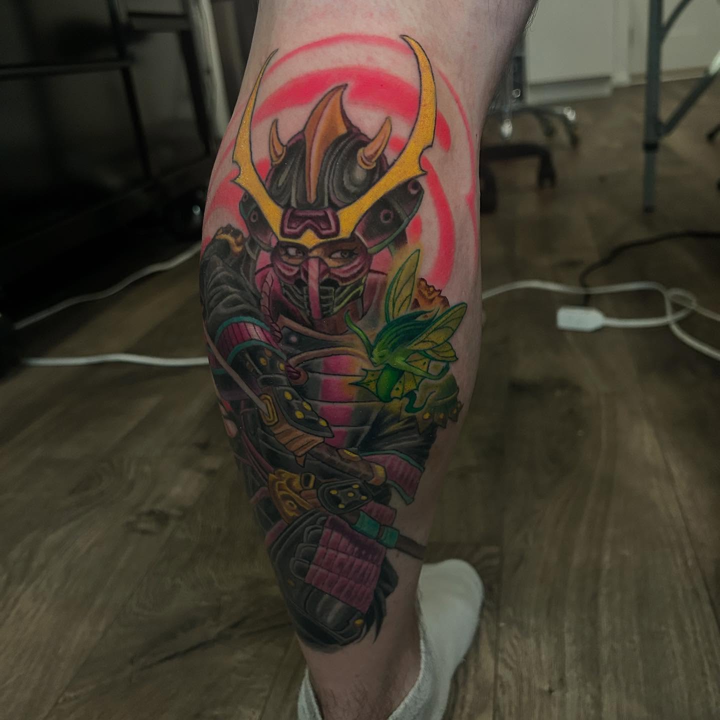 Samurai warrior japanese irezumi tattoo on the forearm by Marvin Silva