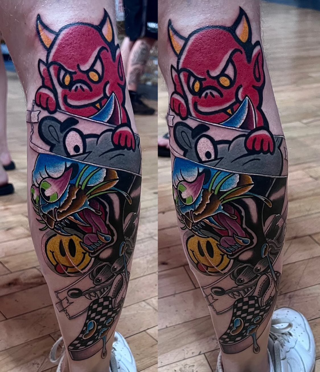 Tattoo by @randy_templin_ — american_traditional, dotwork