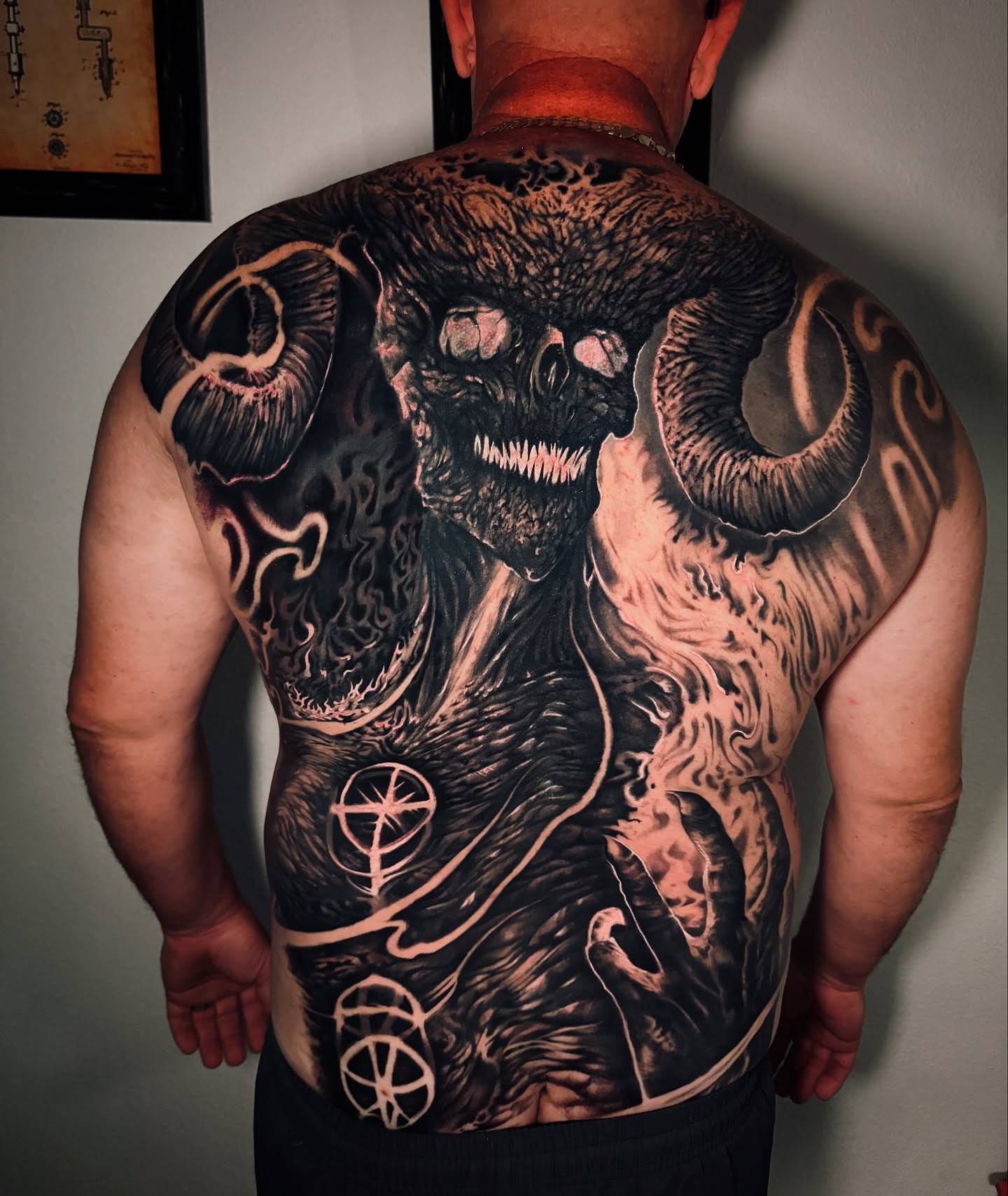 Tattoo by @artravieso_tattoo — dark_realism, black_and_grey