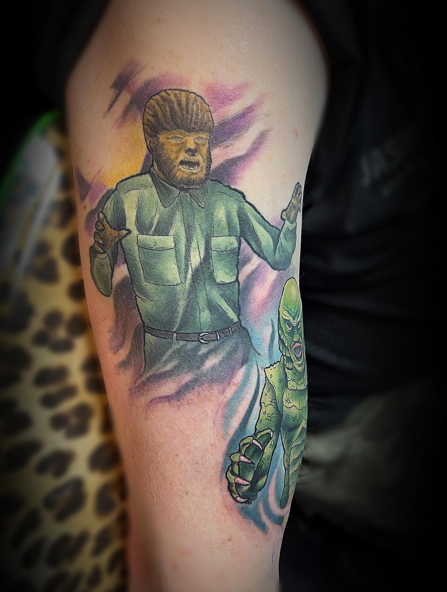 Tattoo by @seaninyourhead — realism, dotwork