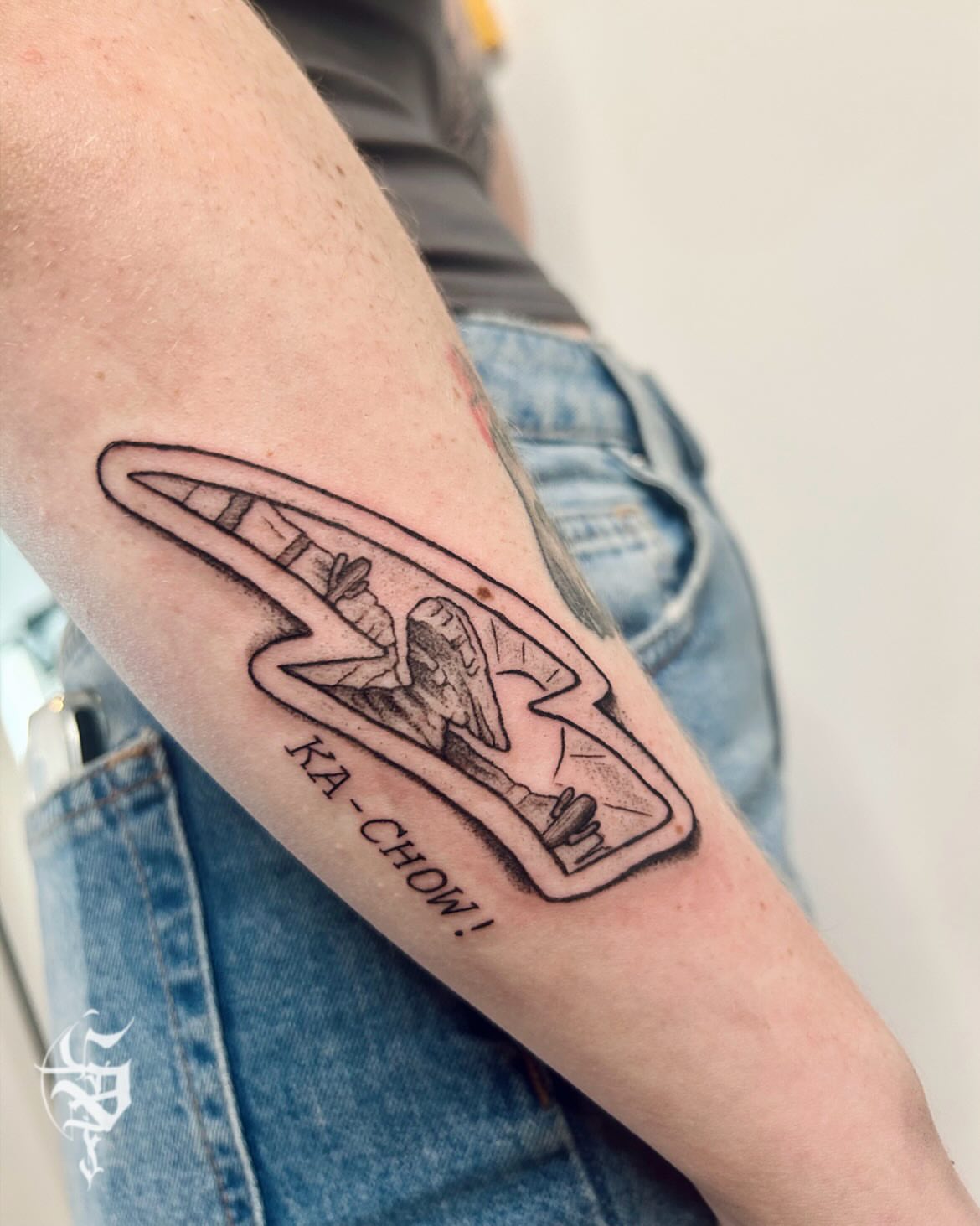 Tattoo by @foxhead_tattoo — black_and_grey