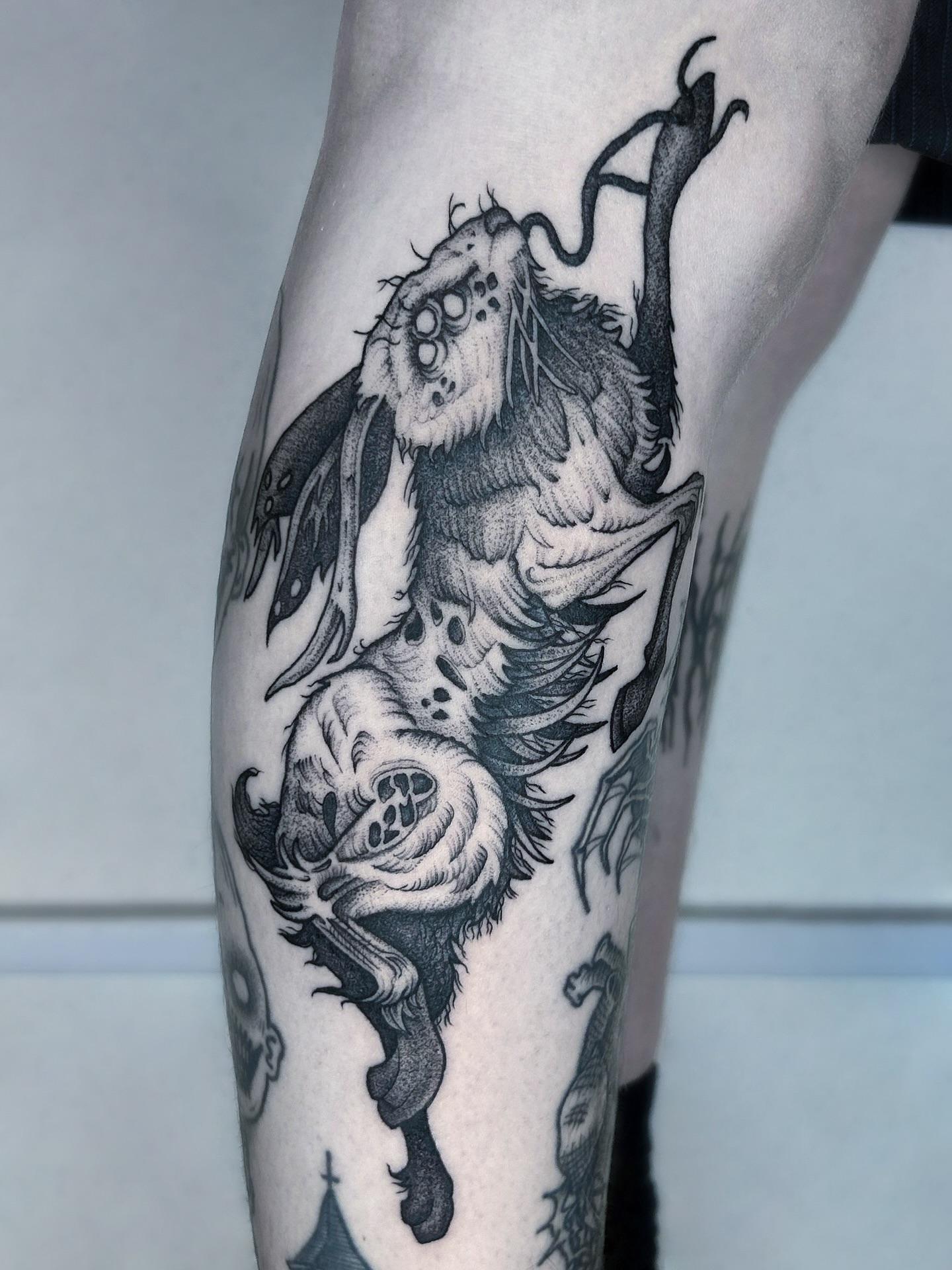 Tattoo by @egorgoltva — black_and_grey, dark_realism