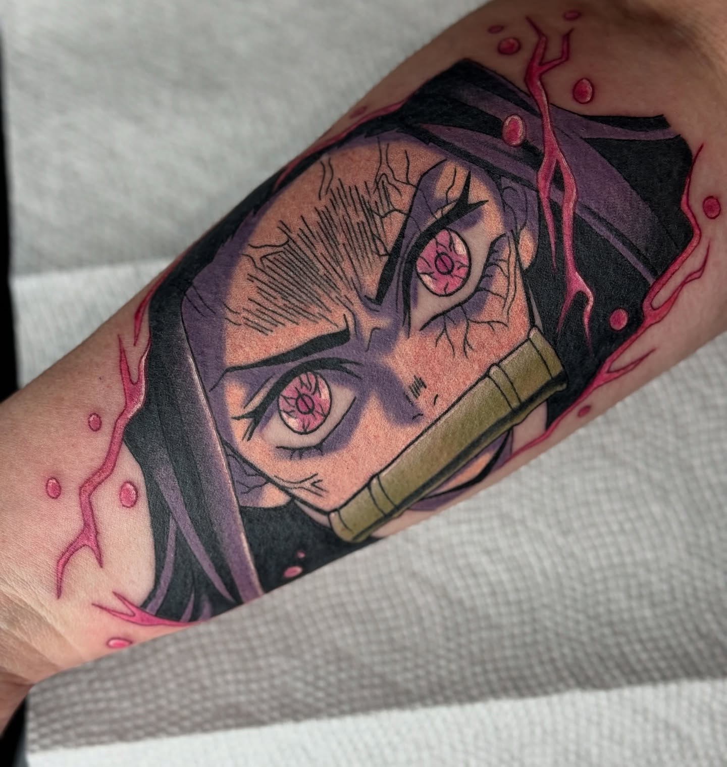 Anime character anime tattoo on the forearm by ⓒⓨⓡⓤⓢ