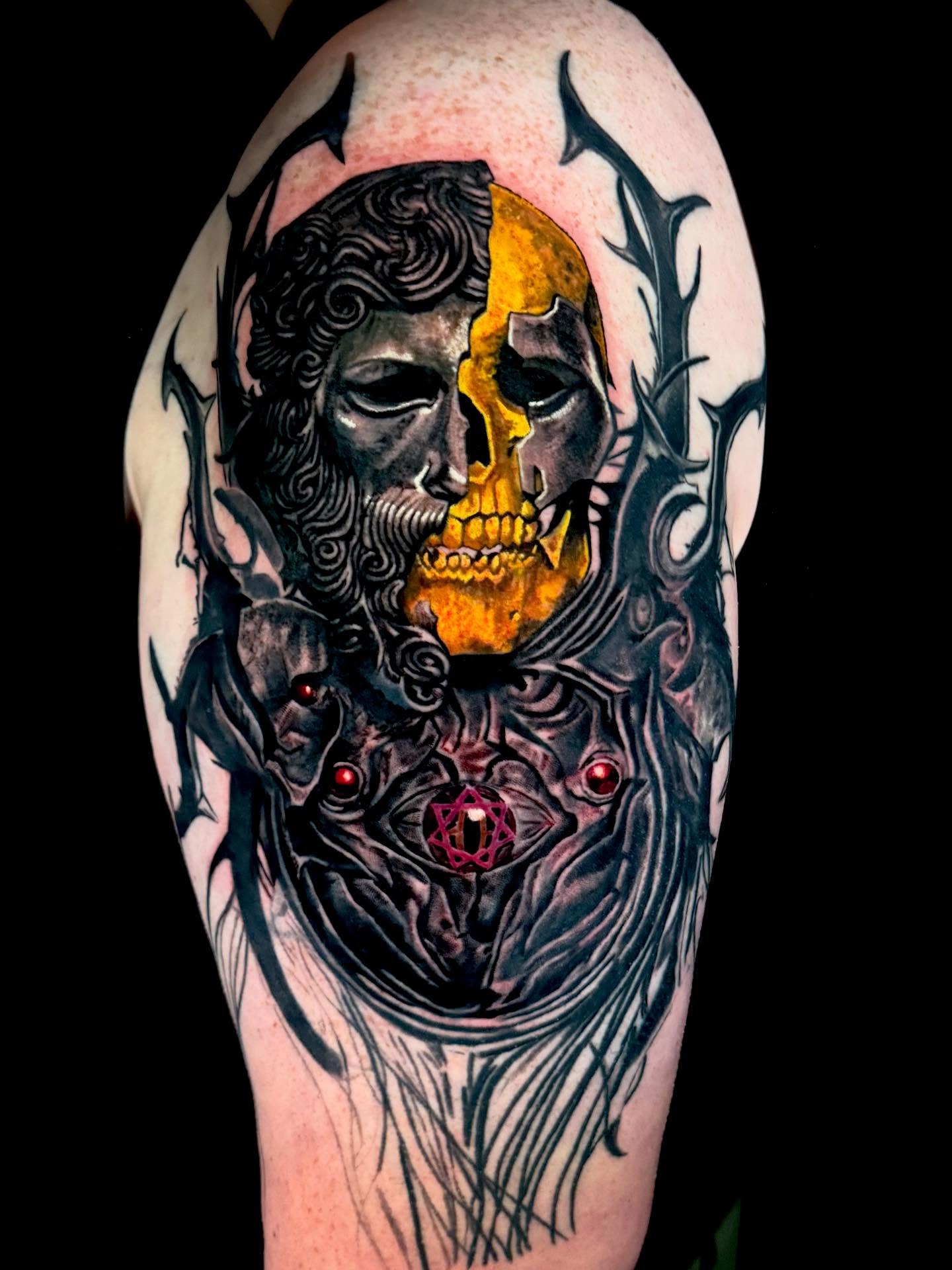 Tattoo by @calebwhitetattoos — dark_realism