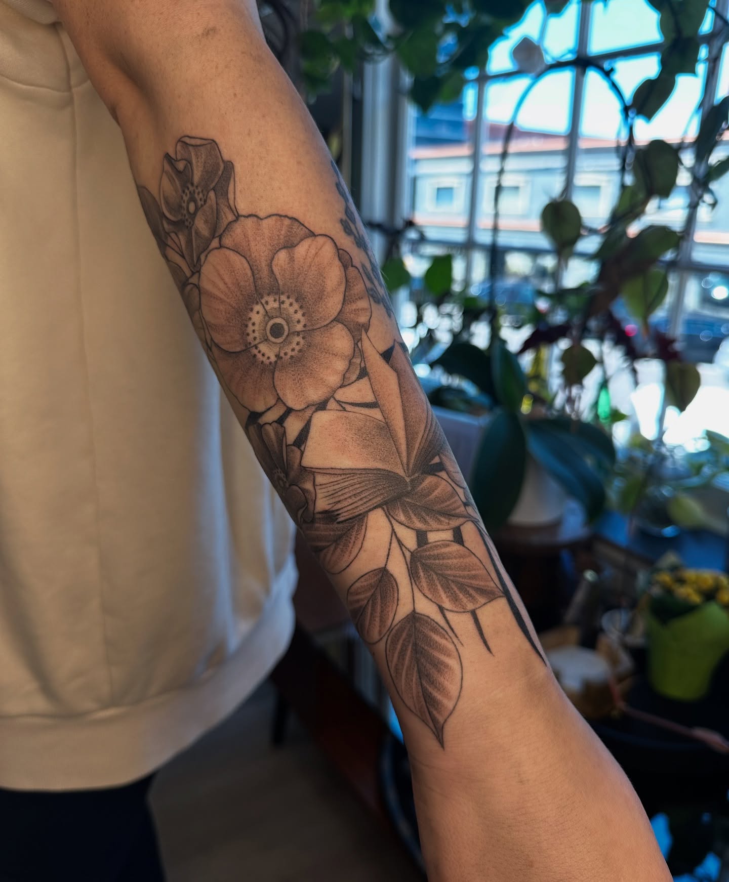 Tattoo by @obsidian_rabbit — black_and_grey