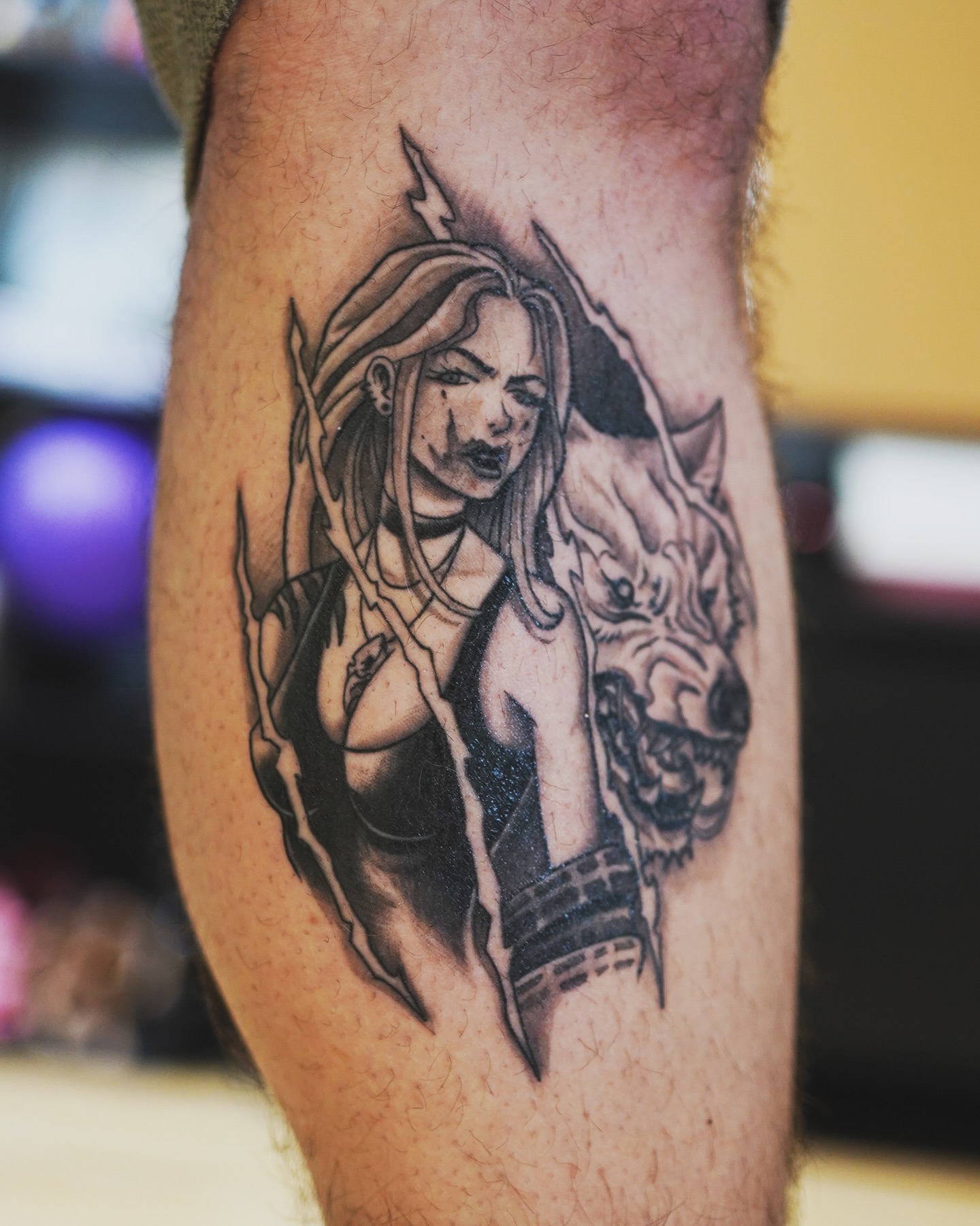 Tattoo by @workofant — black_and_grey, realism