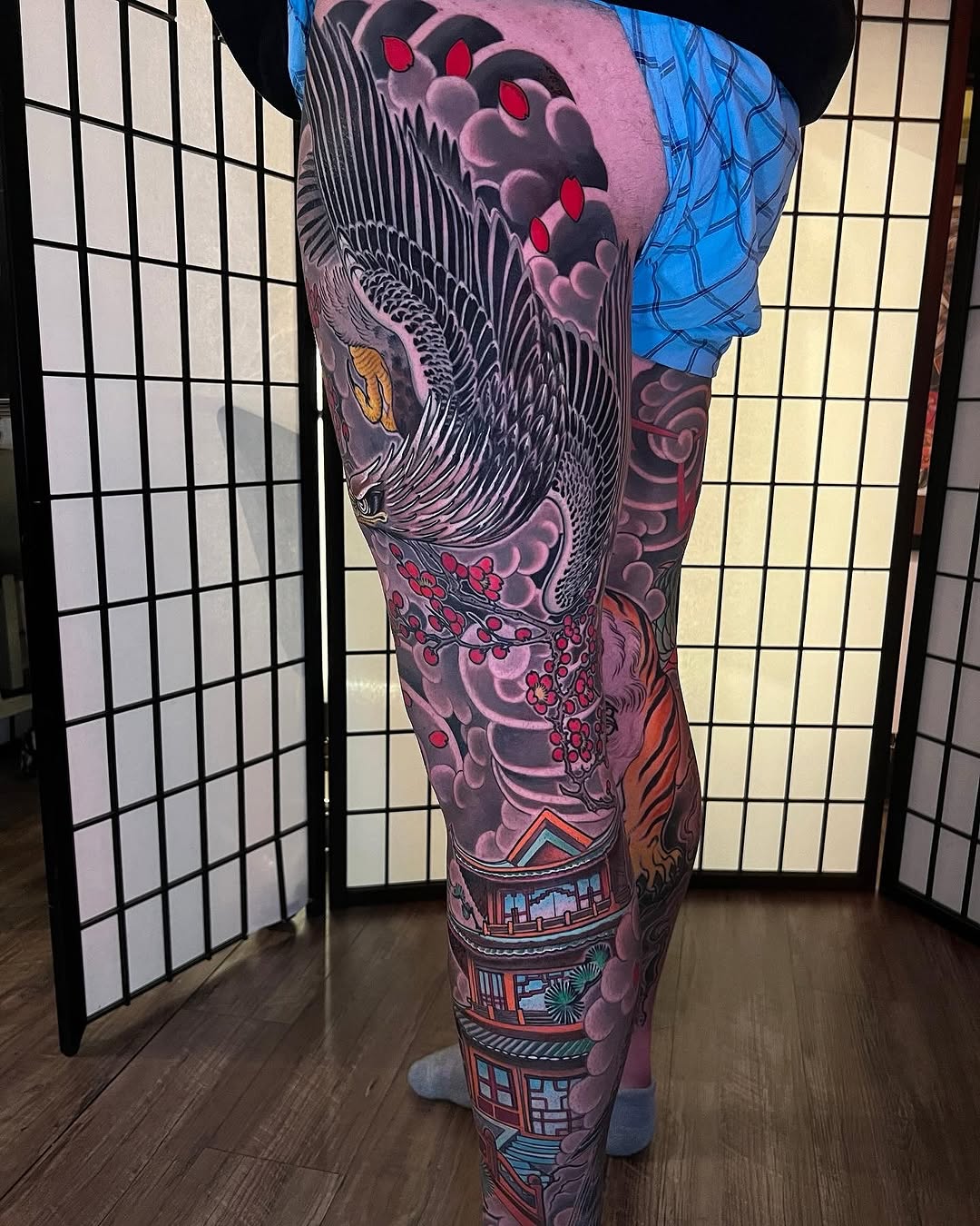 Tattoo by @jonmesatattoos โ japanese_irezumi, black_and_grey