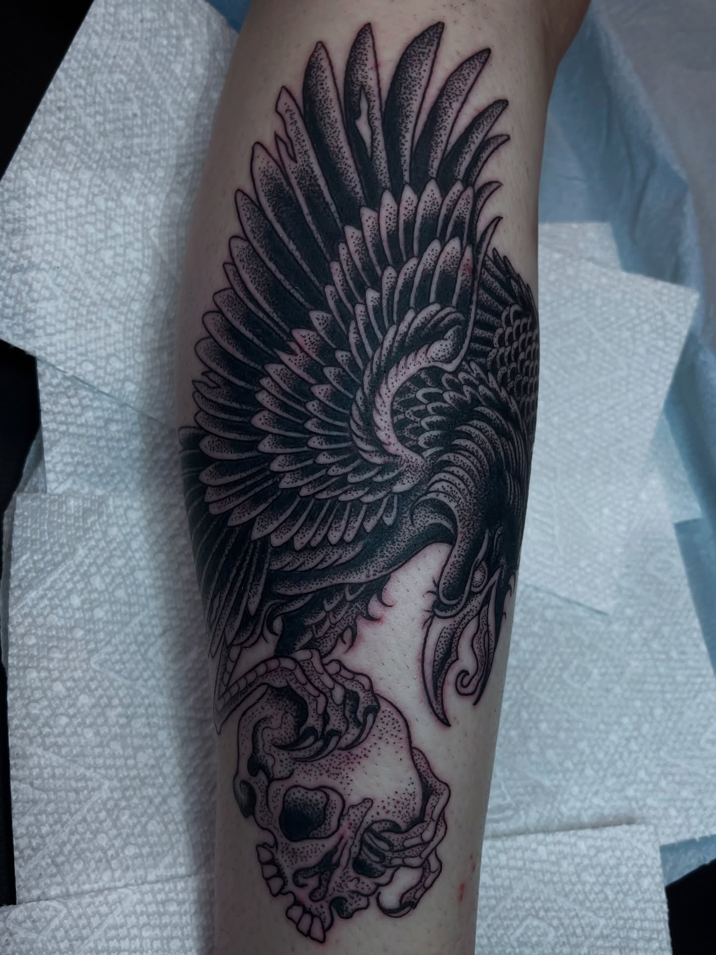 Tattoo by @evilnemec โ dotwork, black_and_grey