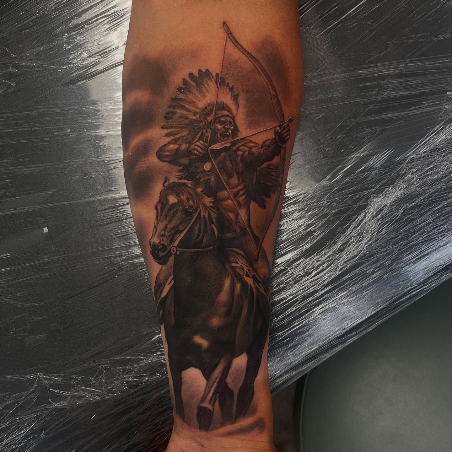 Tattoo by @bradbodenbendertattoos — realism, black_and_grey