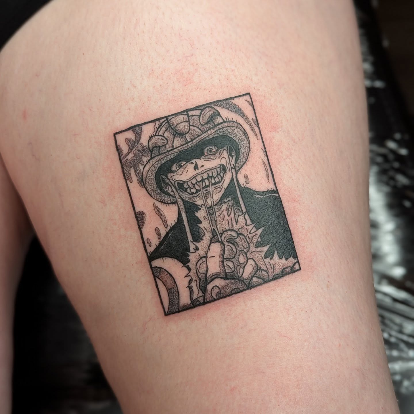 Tattoo by @oni.zenpai — black_and_grey