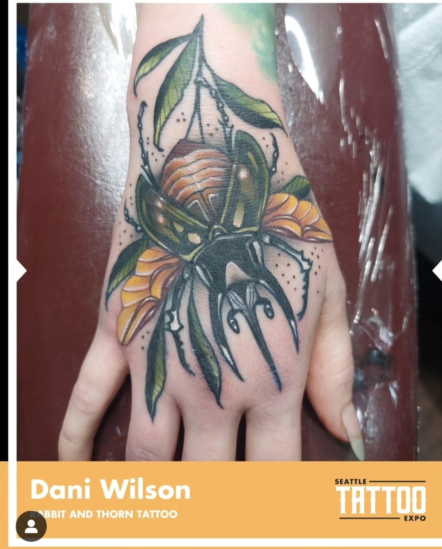 Tattoo by @daniwilsonart — american_traditional, dotwork