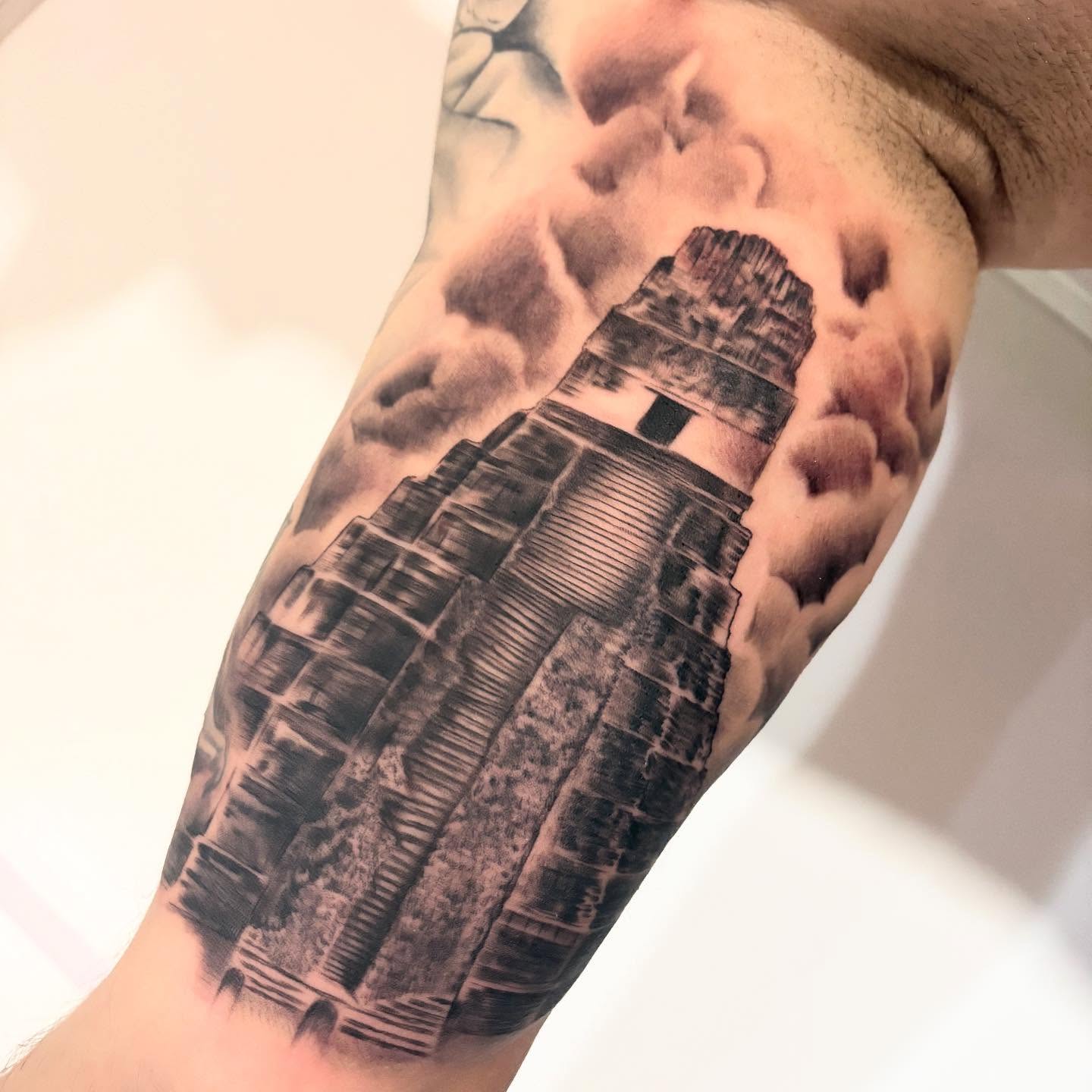 Building realism tattoo on the forearm by ⠀⠀ ⠀ ⠀ ⠀⠀ ⠀⠀ ⠀⠀ ⠀ ⠀⠀ ⠀⠀ᎪᎳᏃ, West Hollywood, California